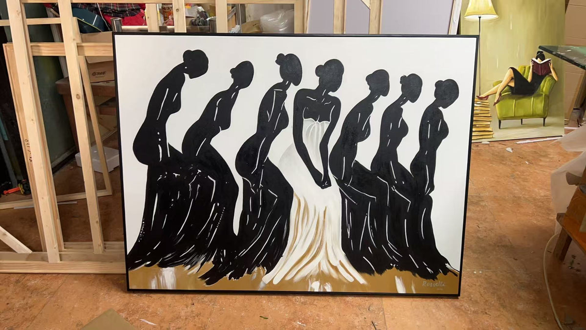 Modern Figurative Original Painting — Grace in Motion by Rossetti Art