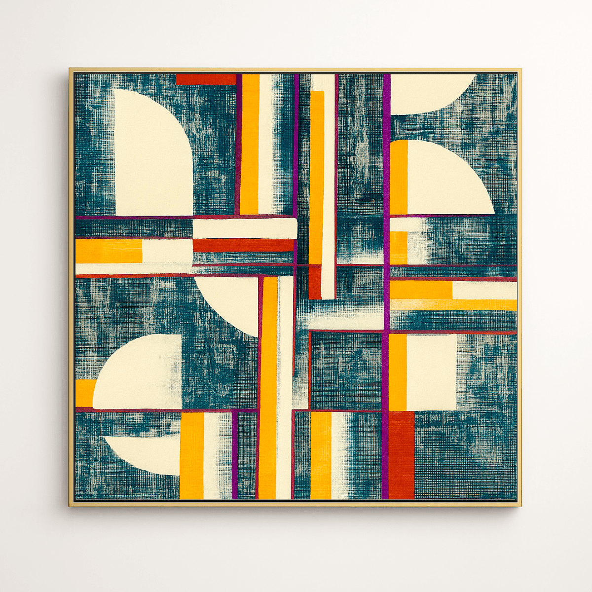 Modern Geometric Abstract Canvas Print – Luxury Colorful Wall Art for Contemporary Interiors by Chiara Rossetti modern abstract canvas wall art by Rossetti Art – luxury interior design artwork for living room, bedroom, office – abstractnew canvas print art Chiara Rossetti