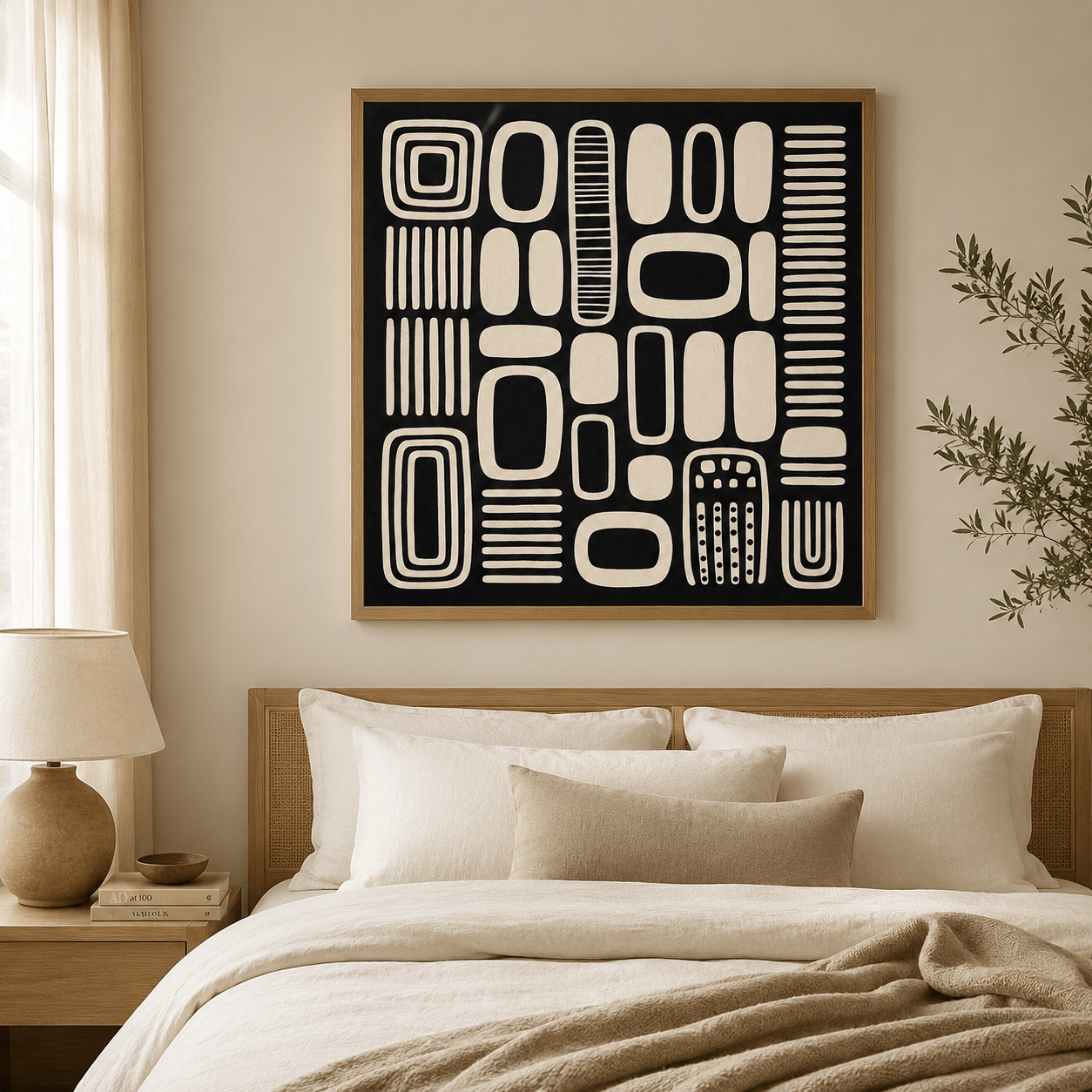Modern Geometric Abstract Wall Art Canvas Print — Cipher by Rossetti Art