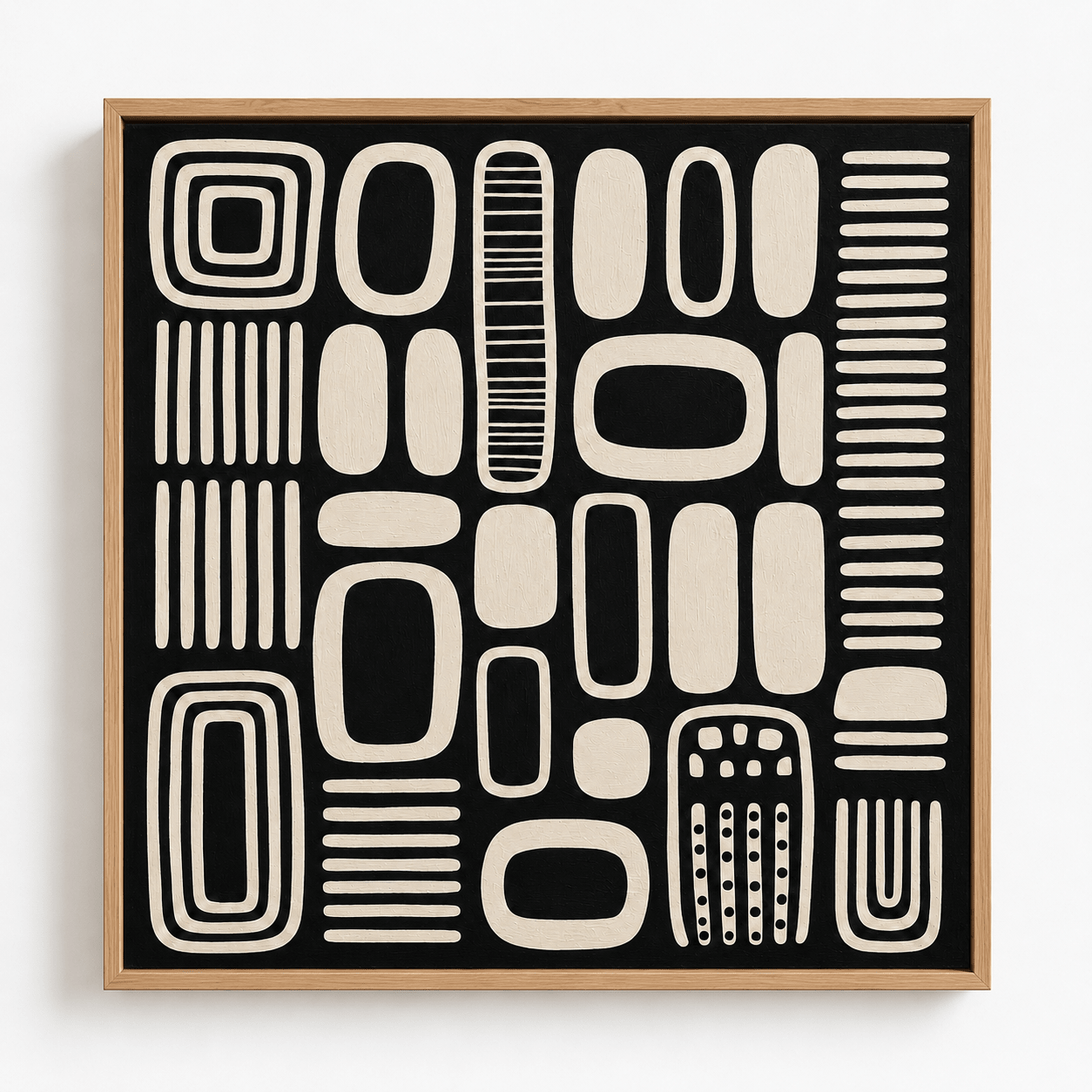Modern Geometric Abstract Wall Art Canvas Print — Cipher by Rossetti Art