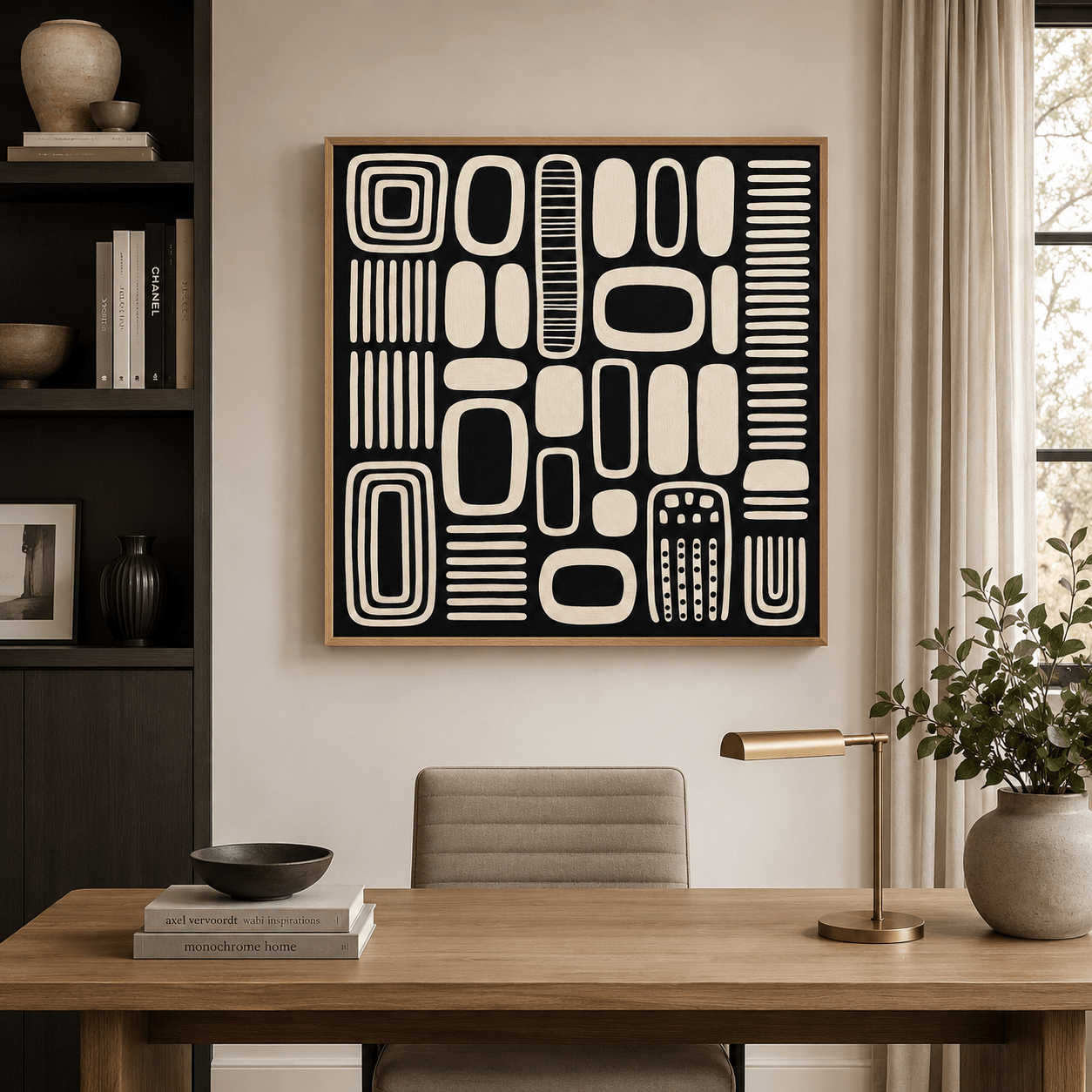 Modern Geometric Abstract Wall Art Canvas Print — Cipher by Rossetti Art