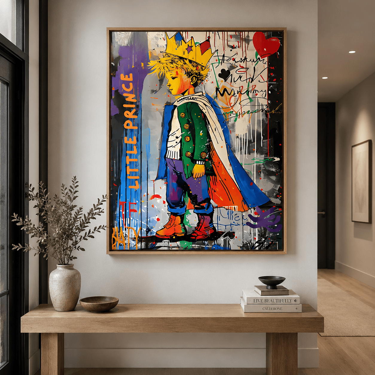 Modern Graffiti Wall Art Original Painting — The Little Prince by Rossetti Art