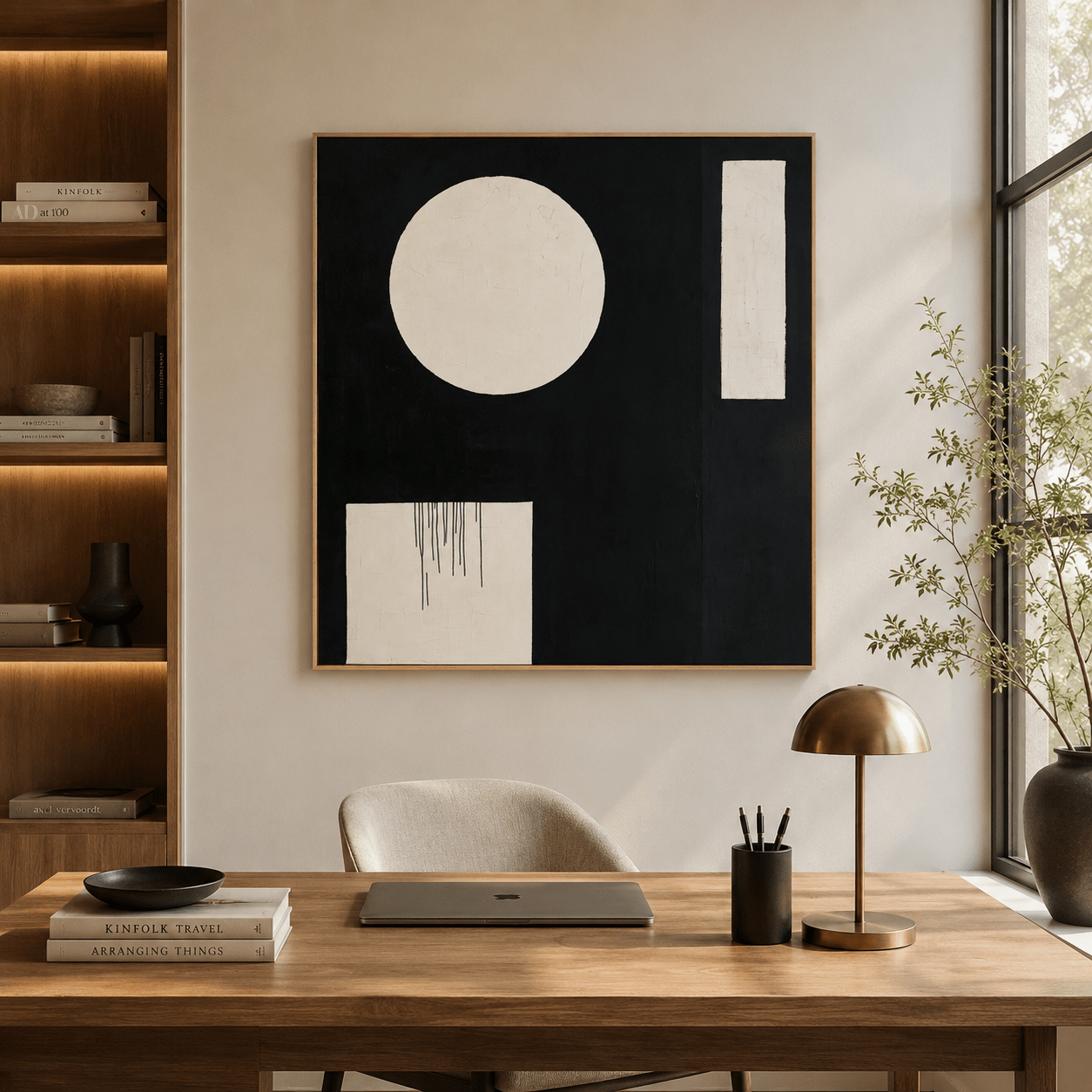 Modern Minimalist Art Canvas Print — Triad by Rossetti Art