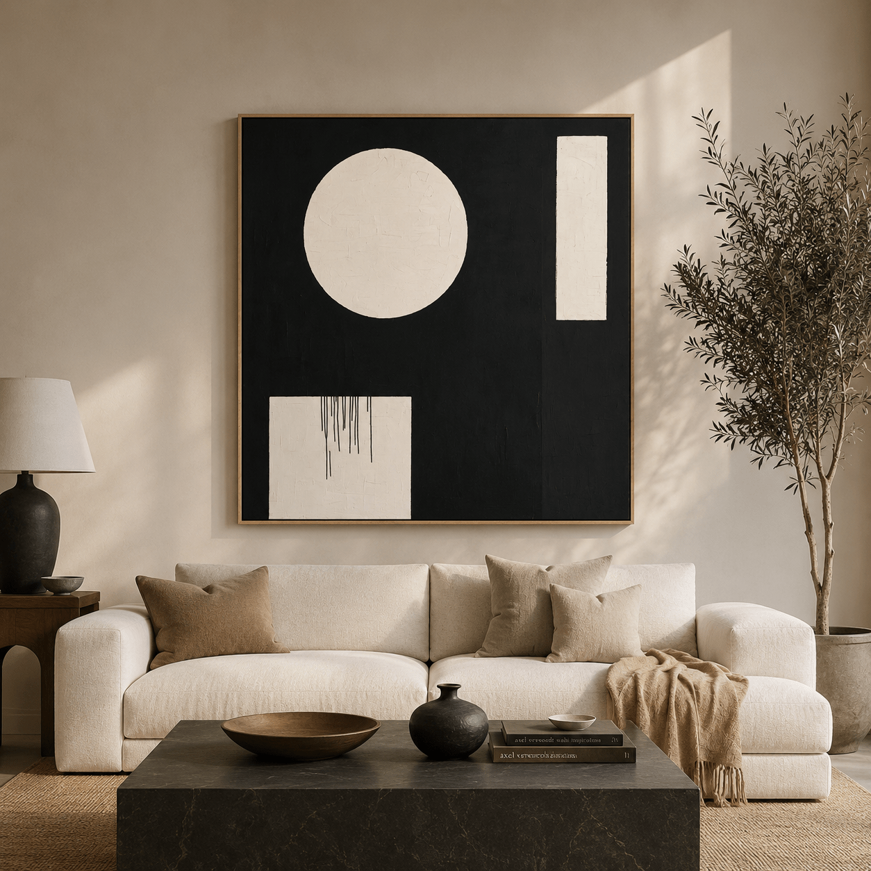 Modern Minimalist Art Canvas Print — Triad by Rossetti Art