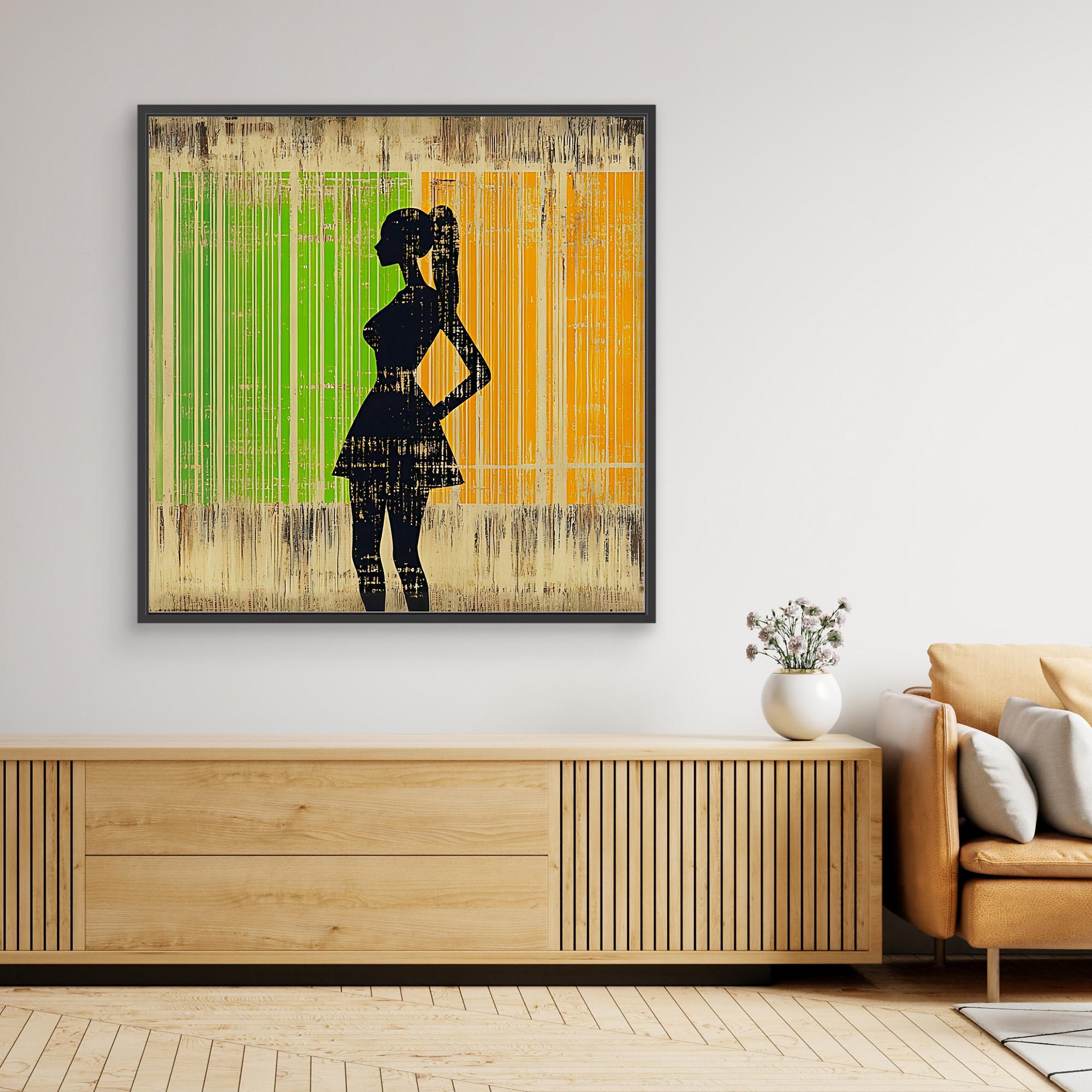 Canvas Print: Urban Silhouette – Modern Chic Wall Art