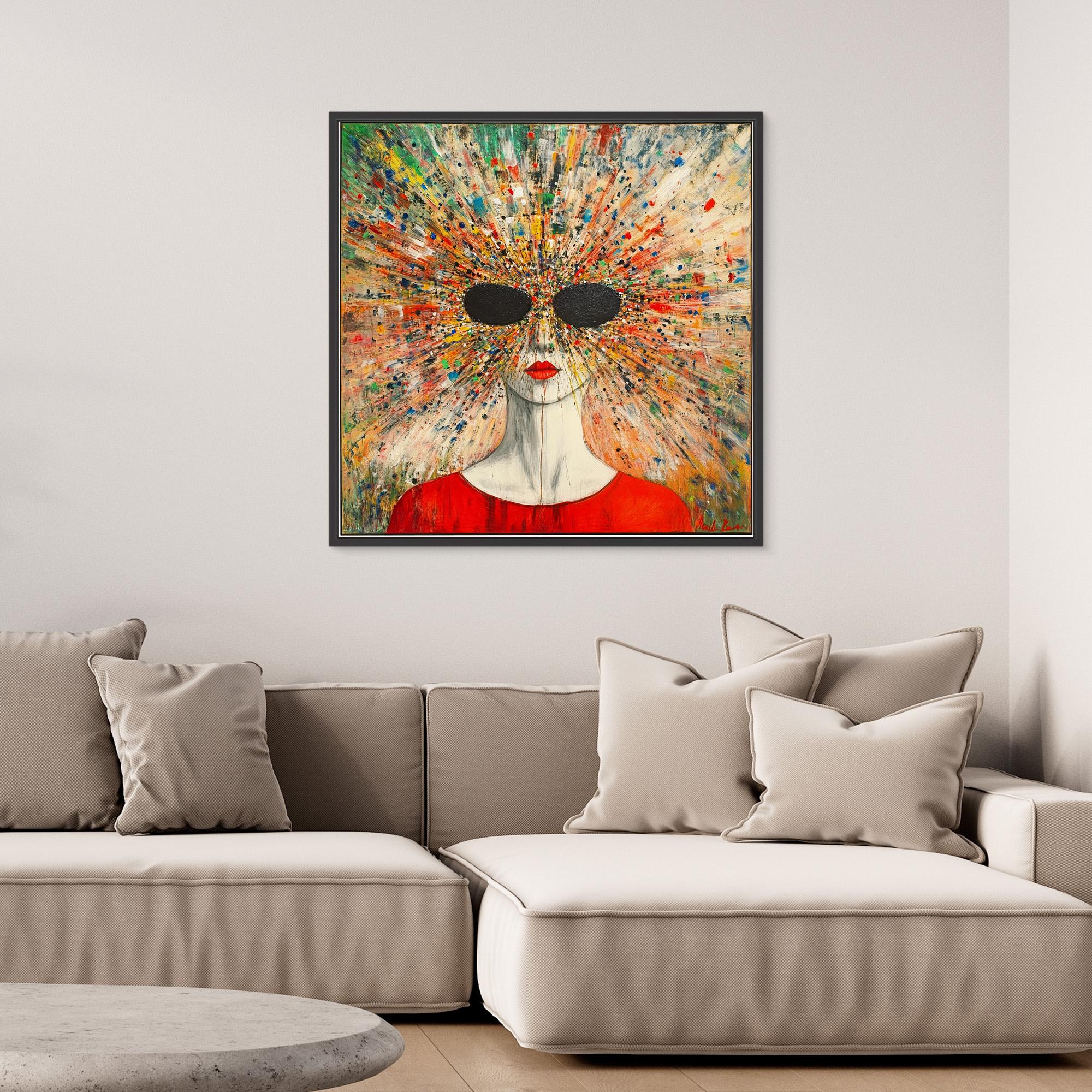 Canvas Print : Vivid Vision - Abstract Portrait Canvas Art | Modern Wall Decor