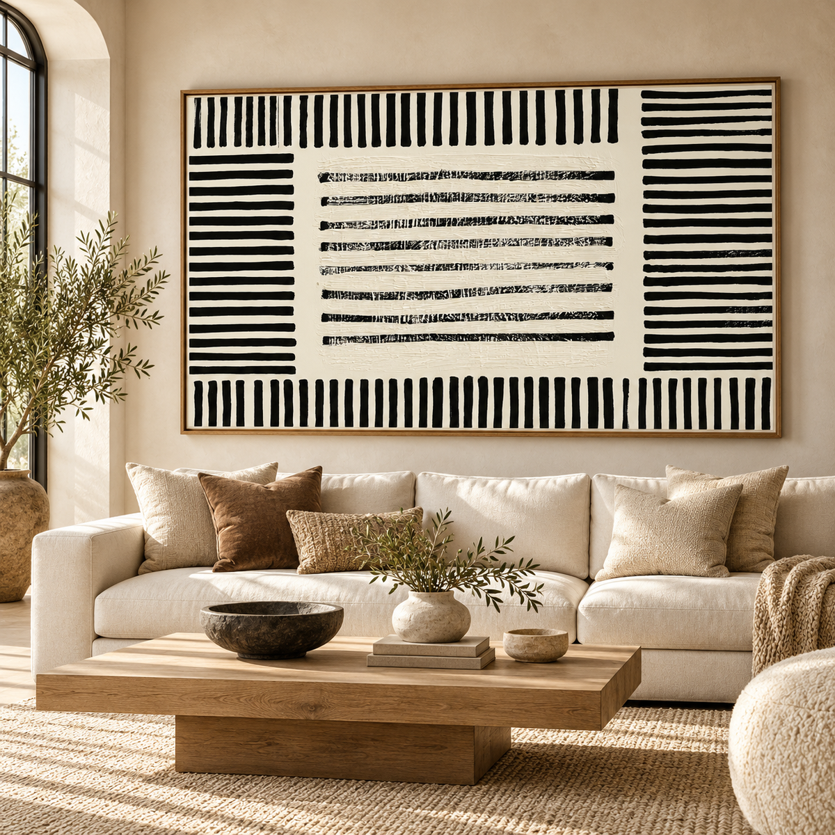Mudcloth Wall Art – Woven Frame by Rossetti Art, front view