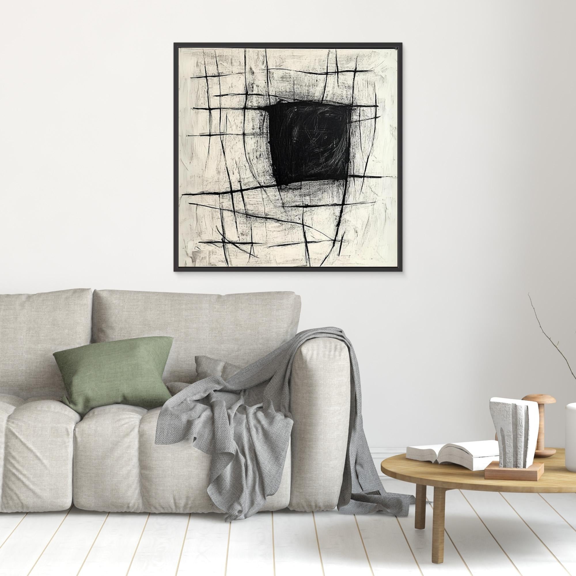 Canvas Print : Monochrome Void - Monochrome Wall Art for Living Room