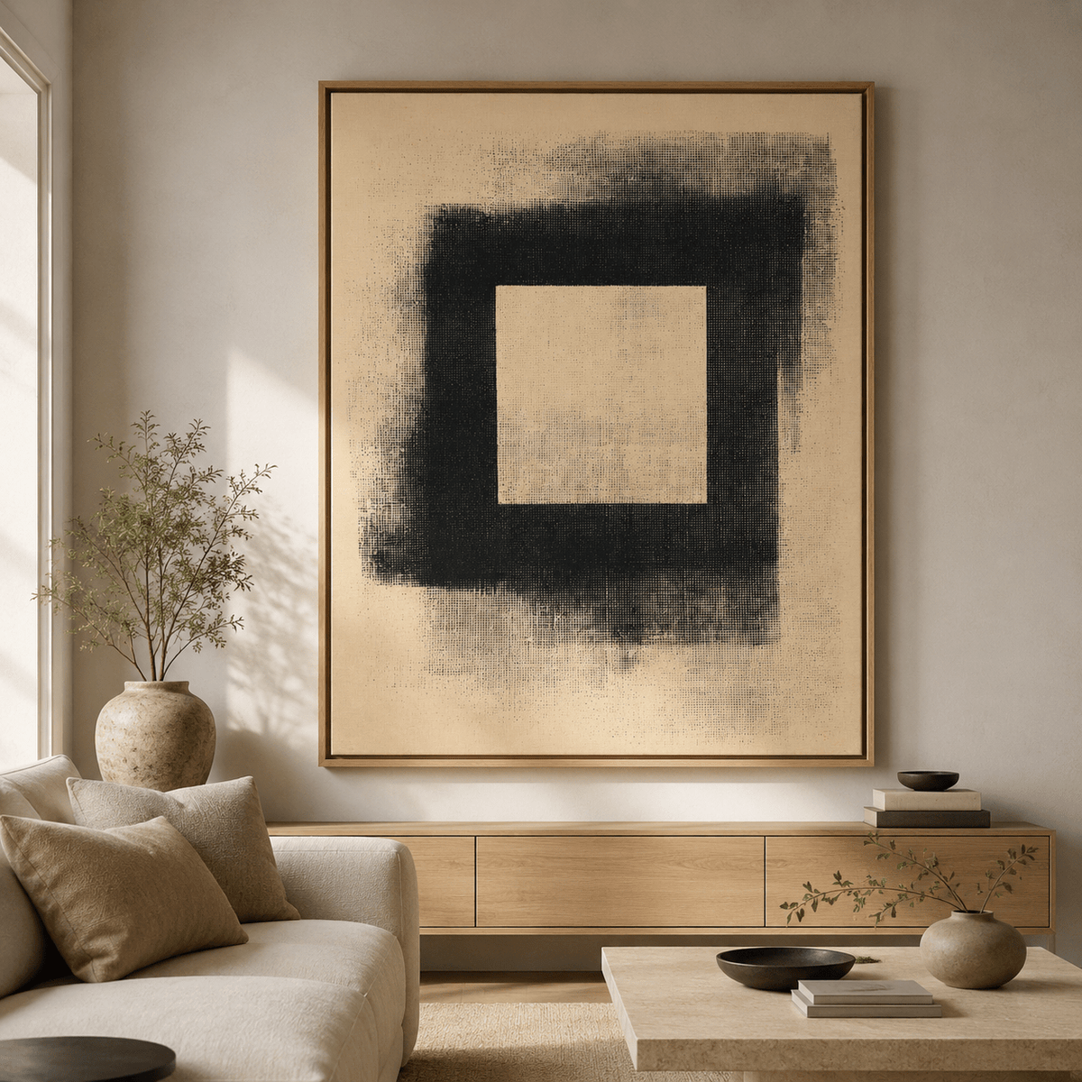 Neutral Abstract Art — Threshold by Rossetti Art