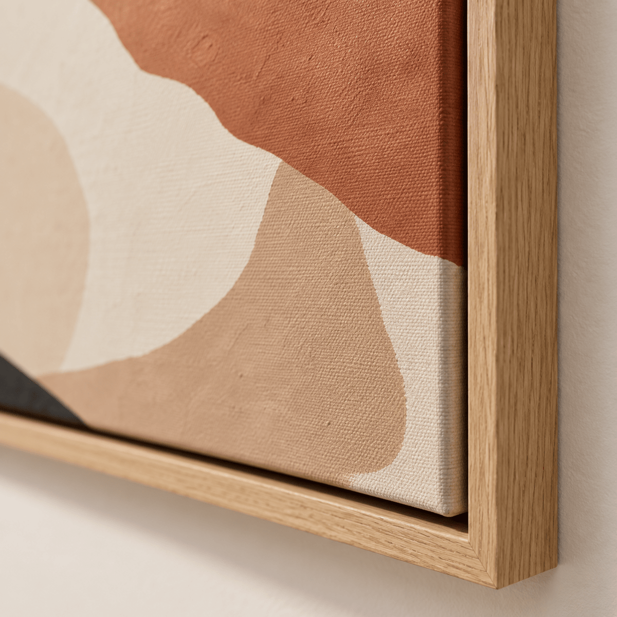 Silent Structure neutral abstract canvas print shown from the front