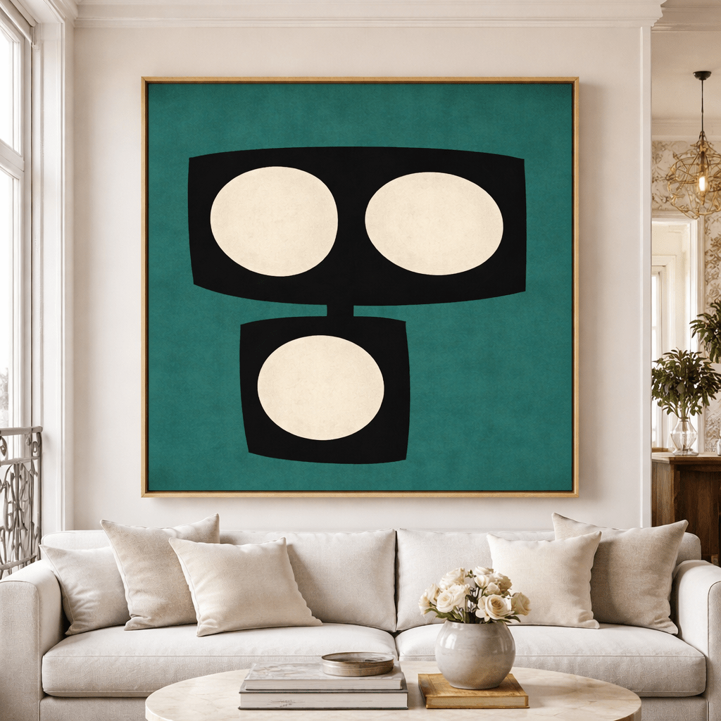 Neutral Abstract Canvas Prints for Living Room | Quiet Horizon by Rossetti Art