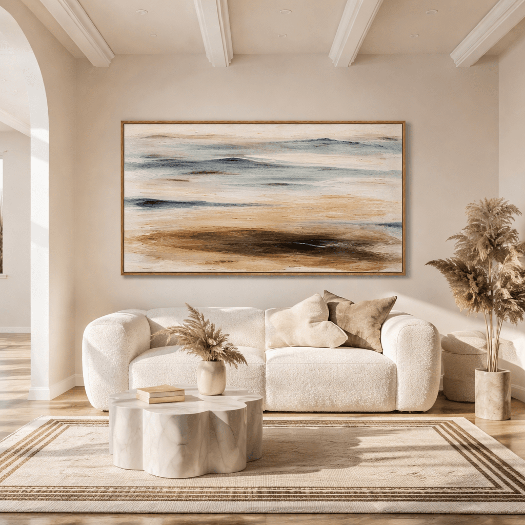 Neutral Abstract Horizontal Wall Art 