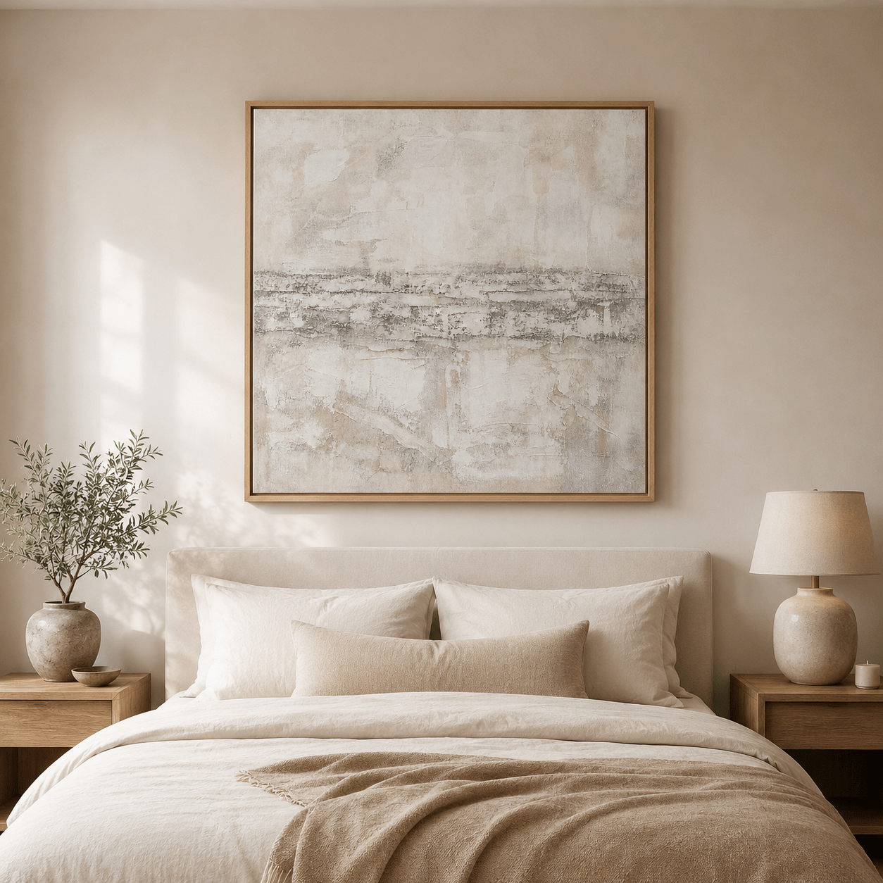 Neutral Abstract Painting Original Painting — Threshold by Rossetti Art