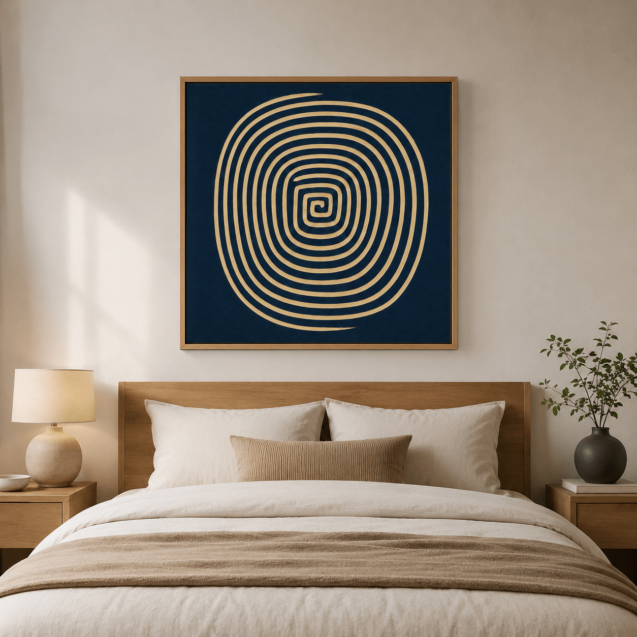 Neutral Abstract Wall Art Canvas Print — Reverie by Rossetti Art