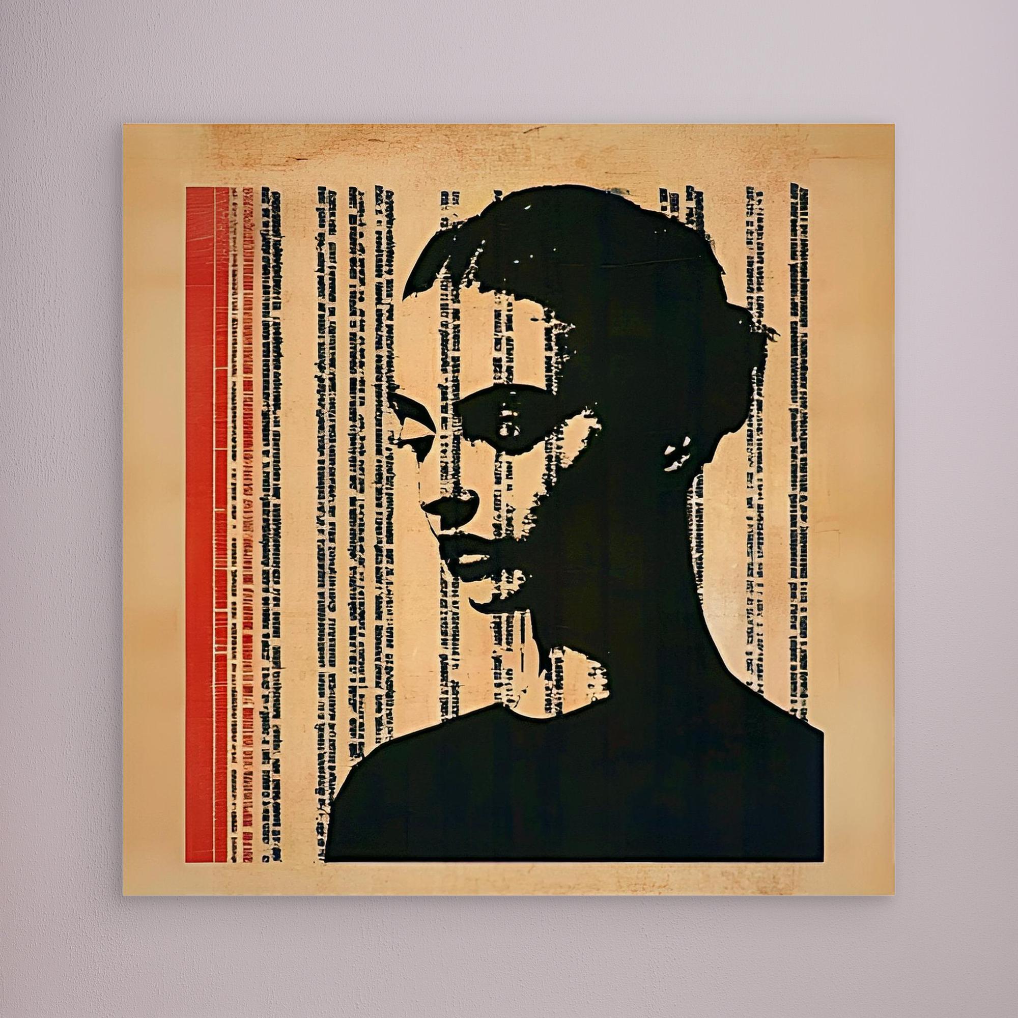 Canvas Print: Coded Identity - Abstract Portrait Art