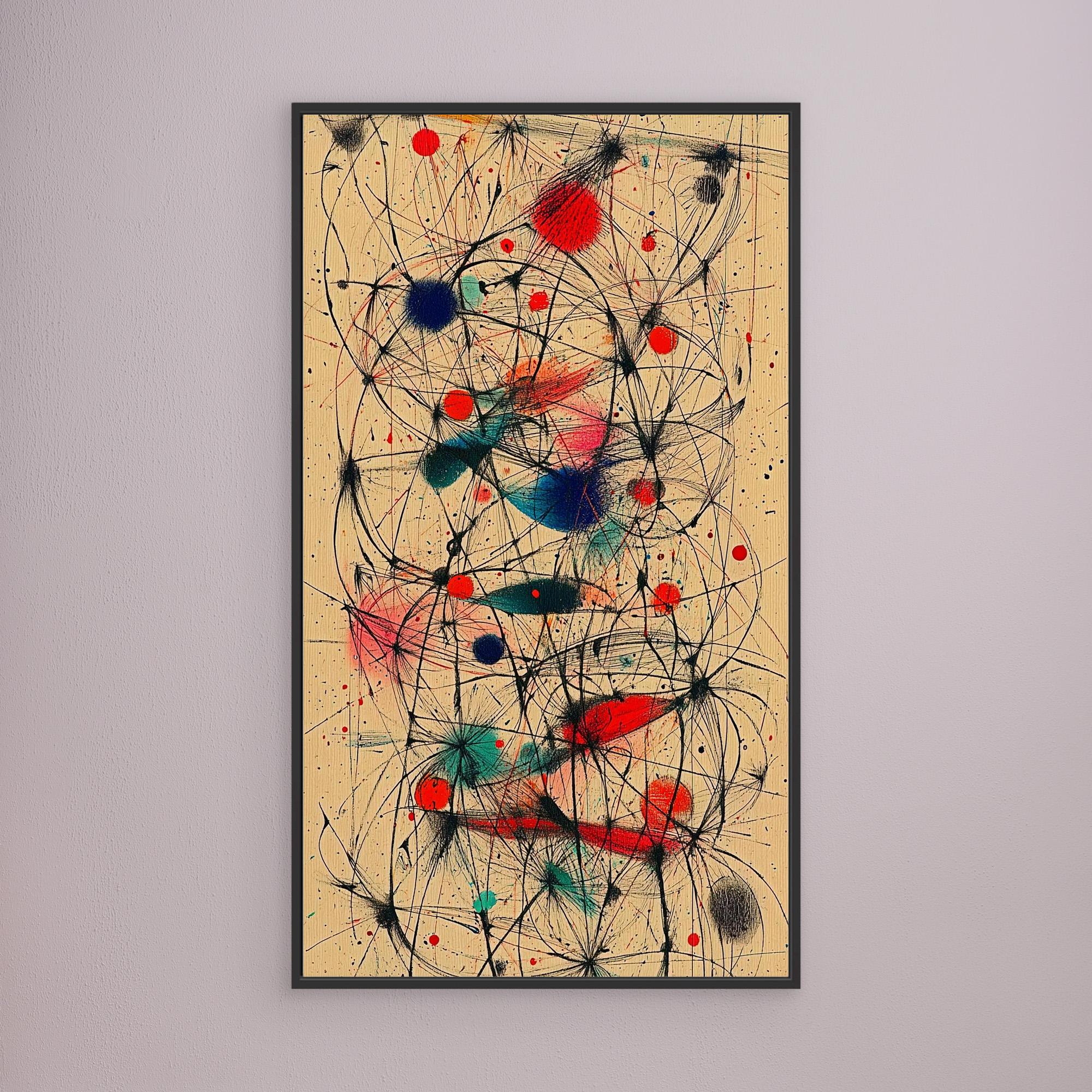 Canvas Print: Cosmic Chaos – Abstract Line Art