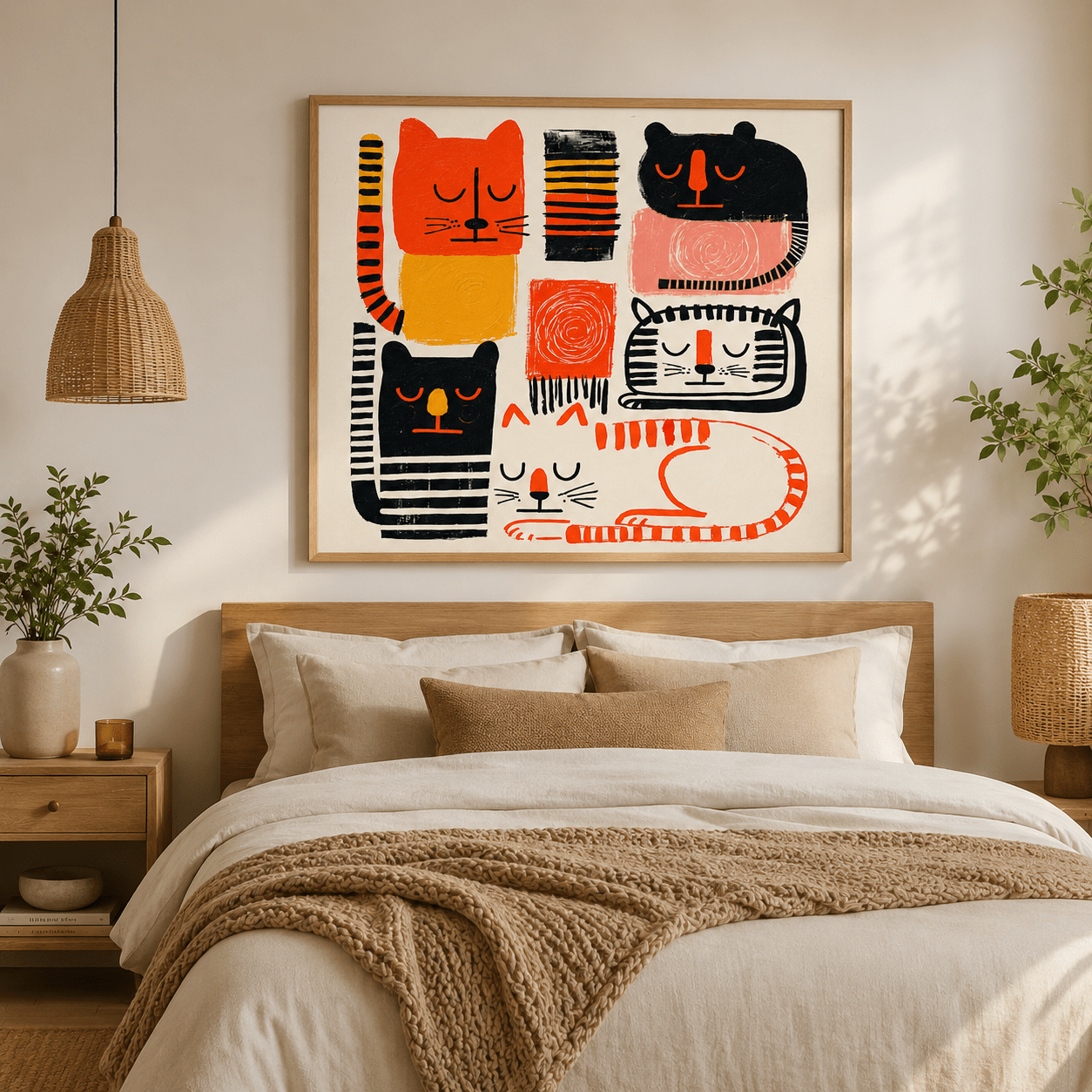 Nursery Wall Art Canvas — Cat Nap by Rossetti Art
