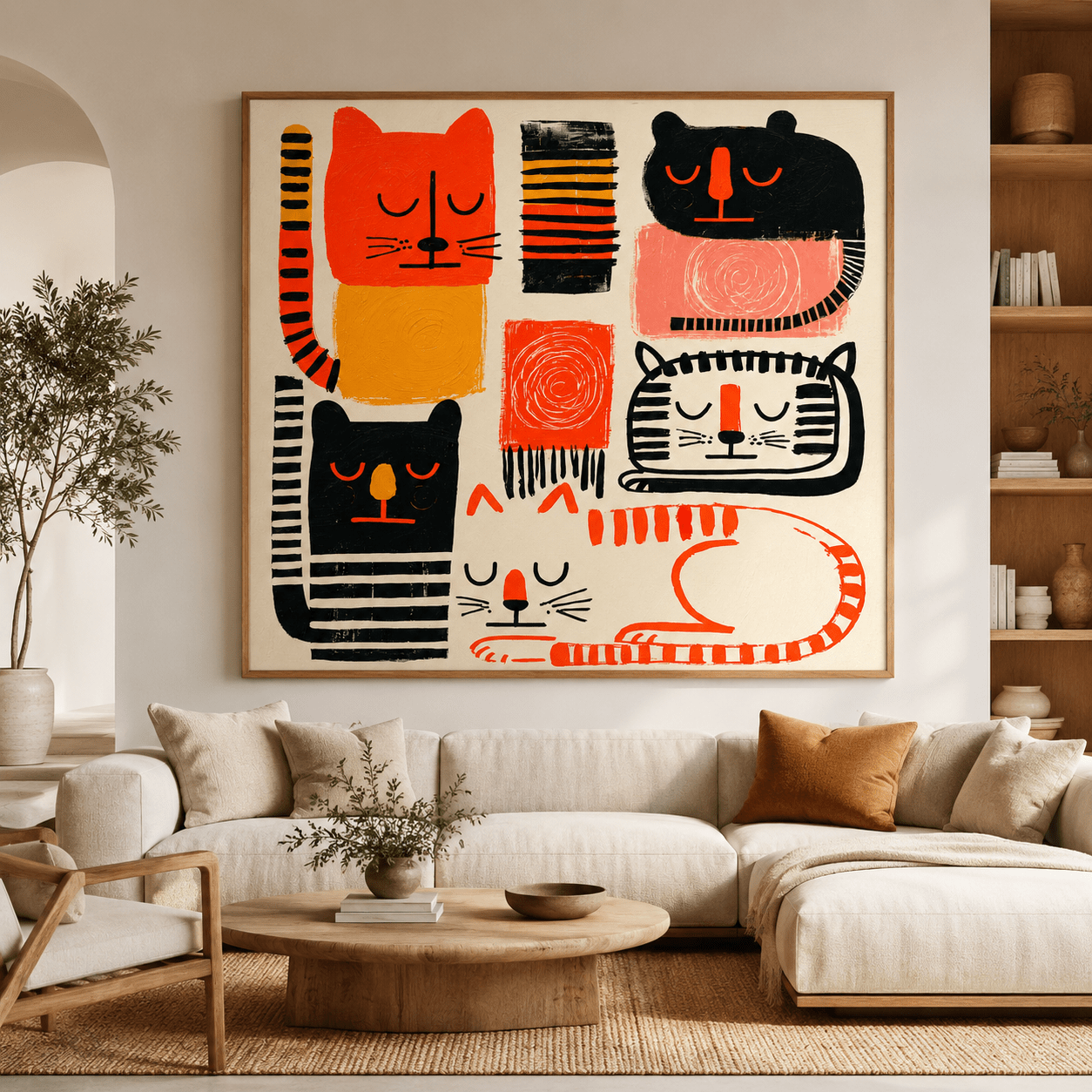 Nursery Wall Art Canvas — Cat Nap by Rossetti Art