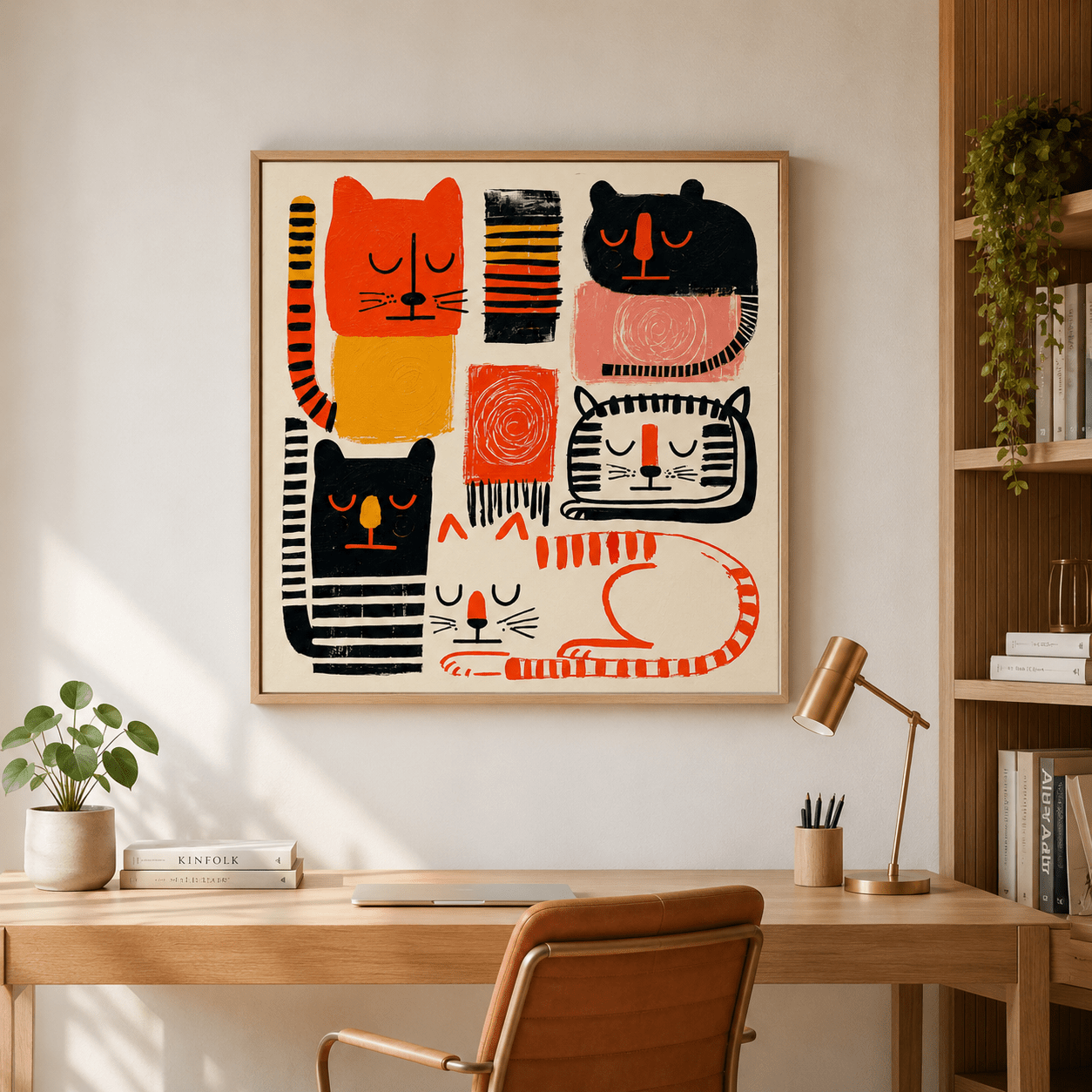 Nursery Wall Art Canvas — Cat Nap by Rossetti Art