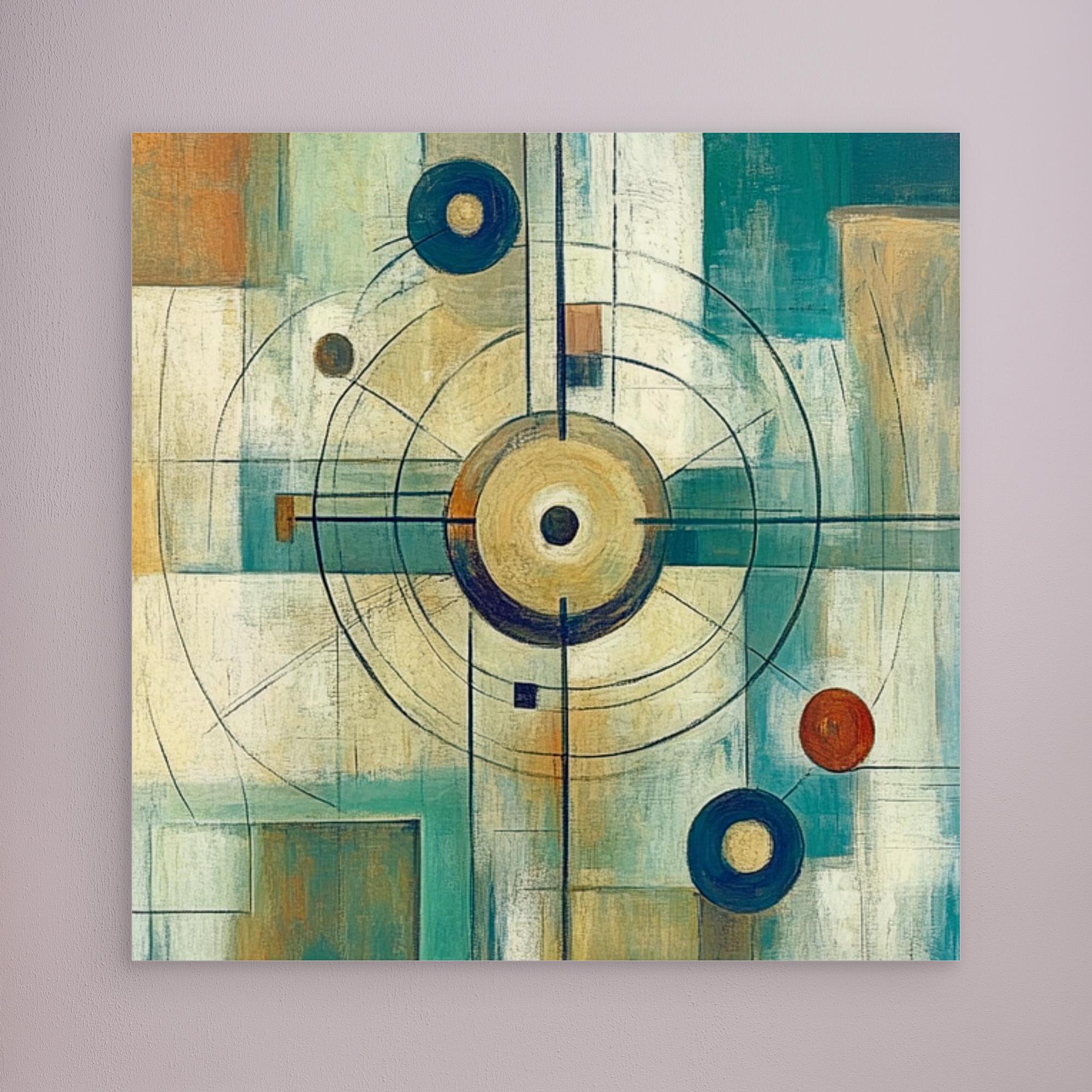 Canvas Print: Orbital Balance - Geometric Abstract Wall Art