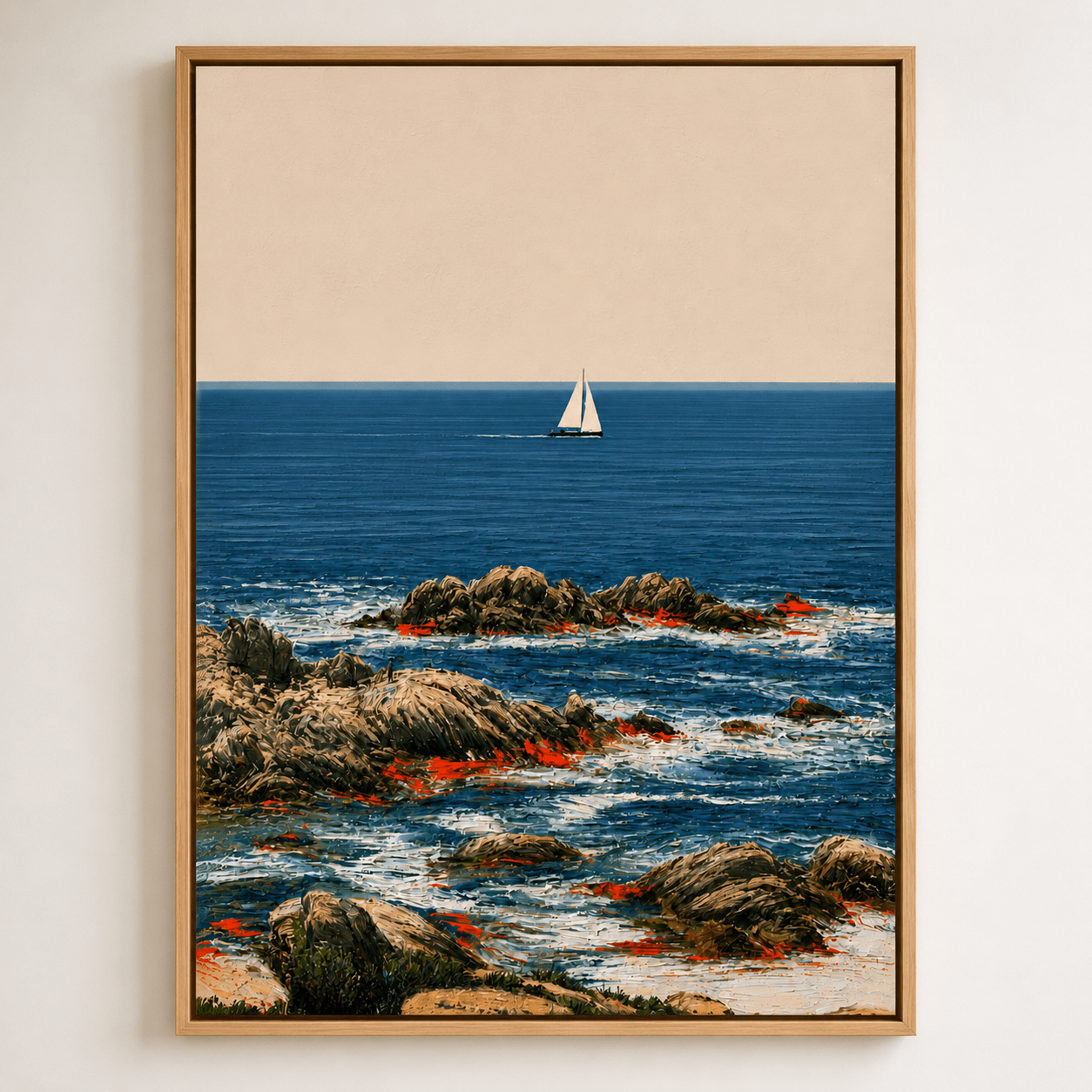 Ocean Painting Canvas Print — Solitude by Rossetti Art