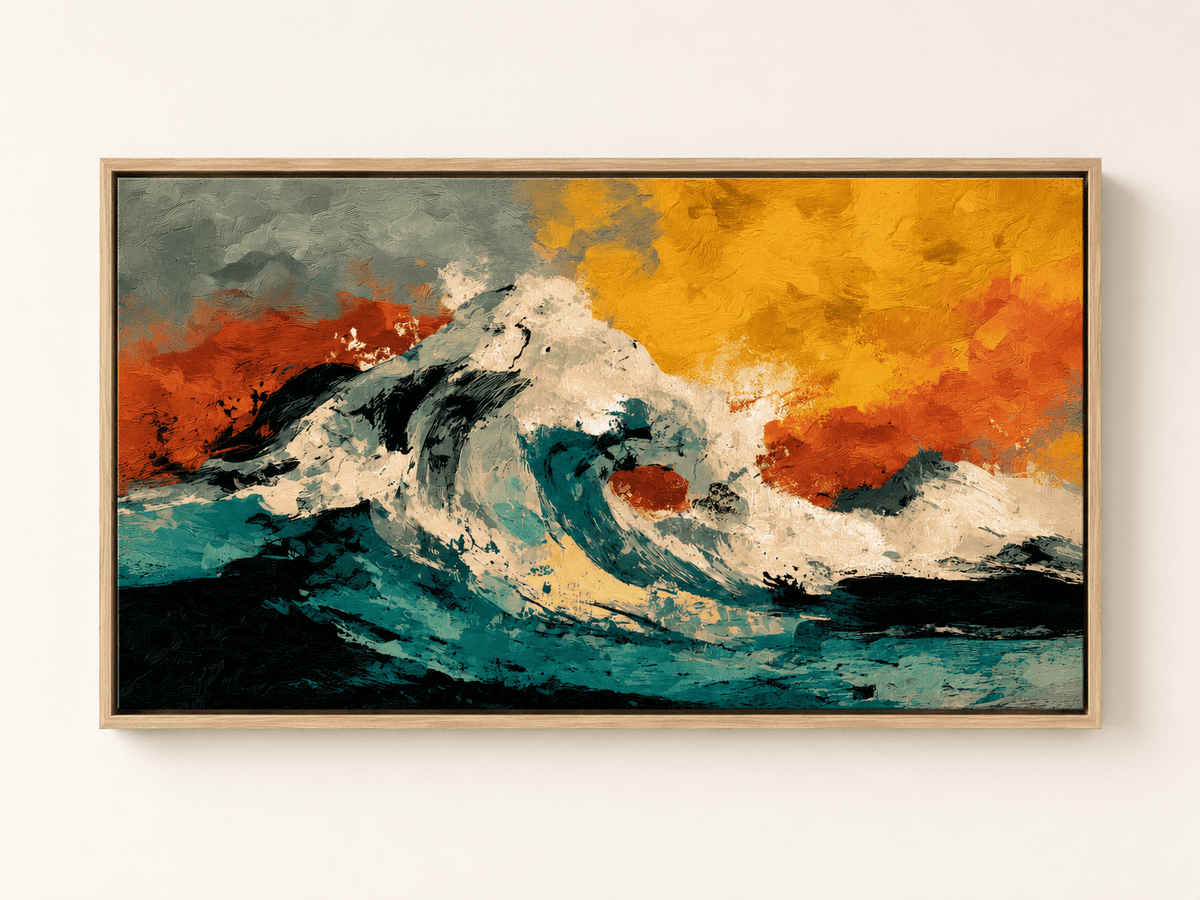 Ocean Wave Wall Art – Ember Tide by Rossetti Art