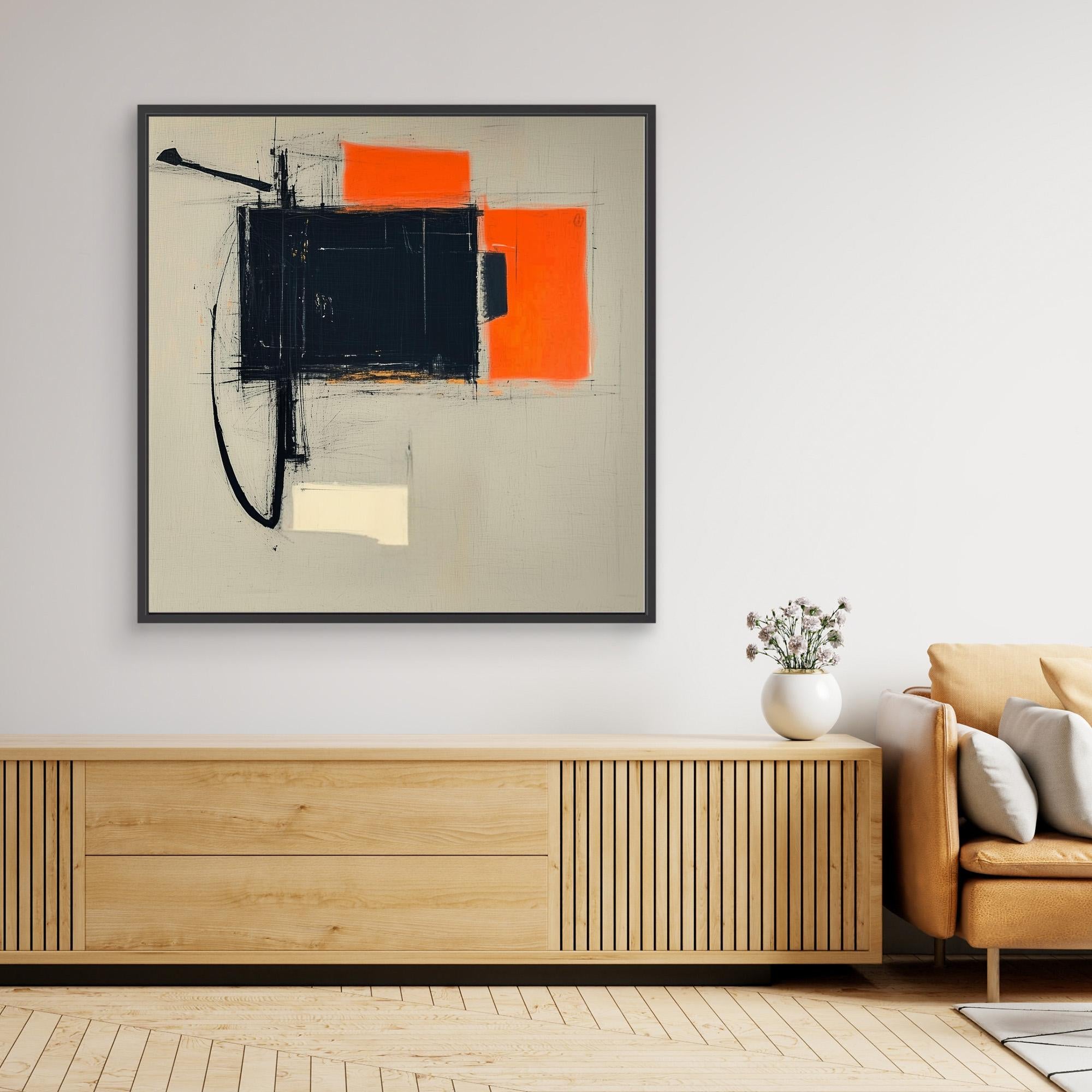 Canvas Print: Ember Frames - Abstract Modern Art Canvas