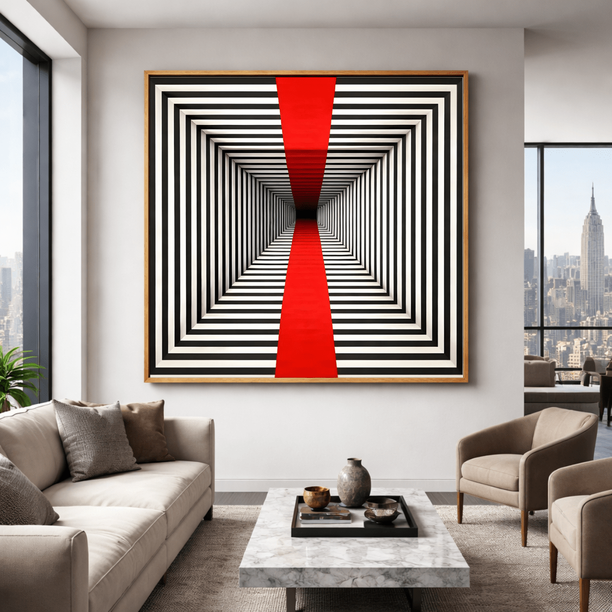 Optical Illusion Canvas Wall Art