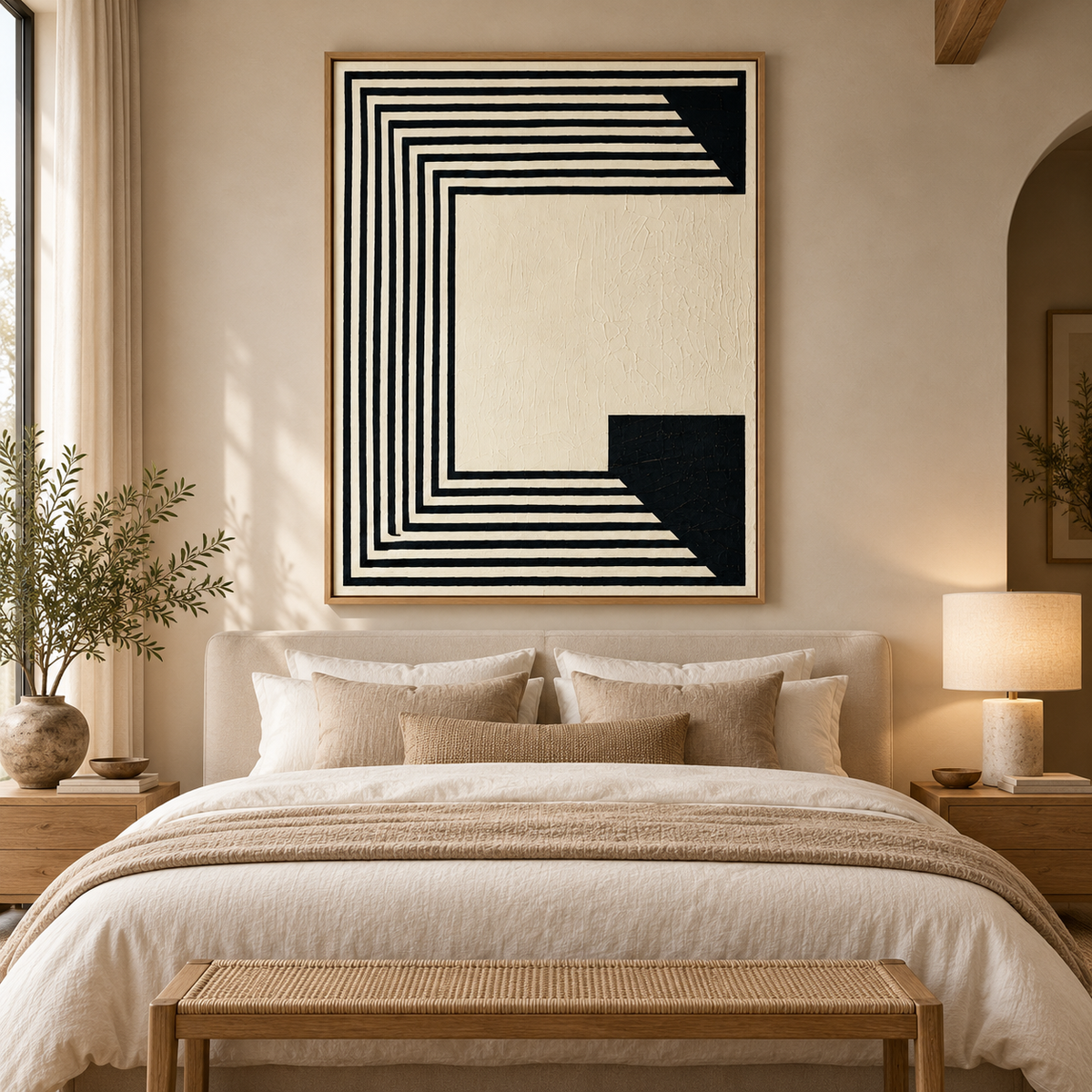 Optical Illusion Painting – Ivory Corridor by Rossetti Art