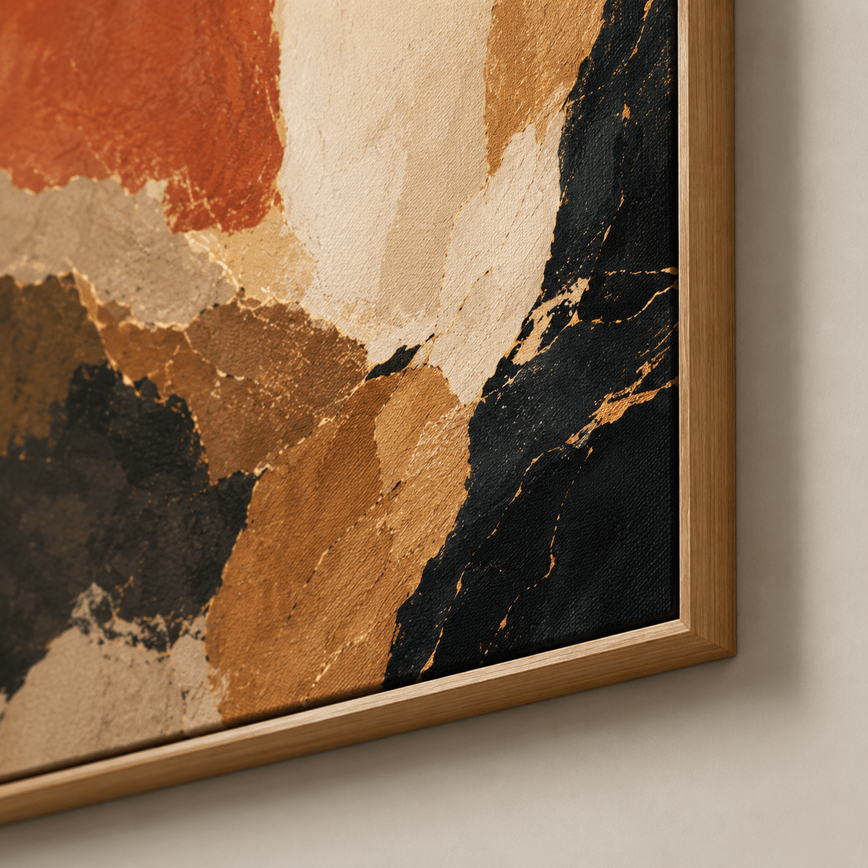 Original Abstract Painting for Sale — Kintsugi Drift by Rossetti Art
