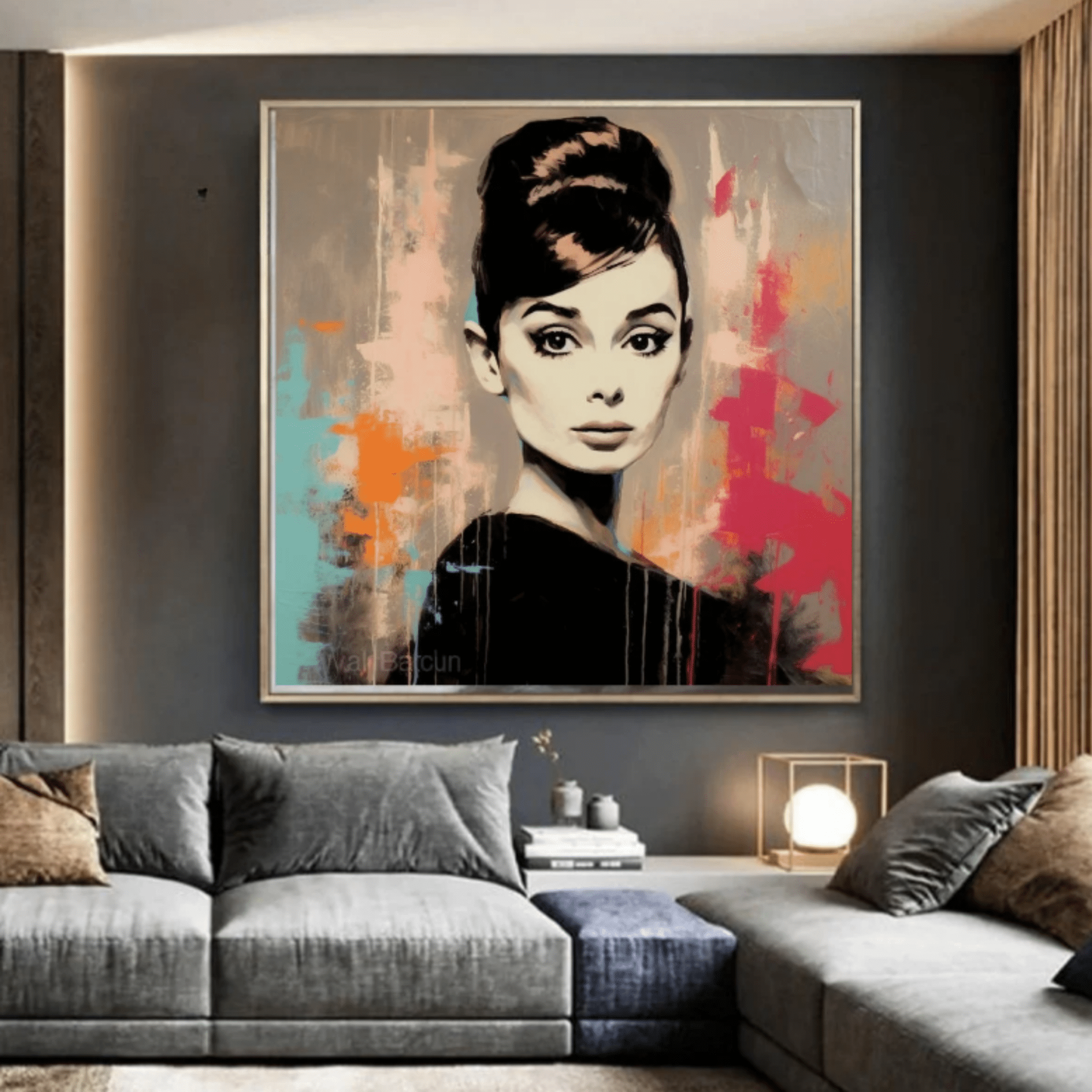 Original Painting : Audrey Hepburn - Wall Art Canvas Acrylic Paintings - Chiara Rossetti