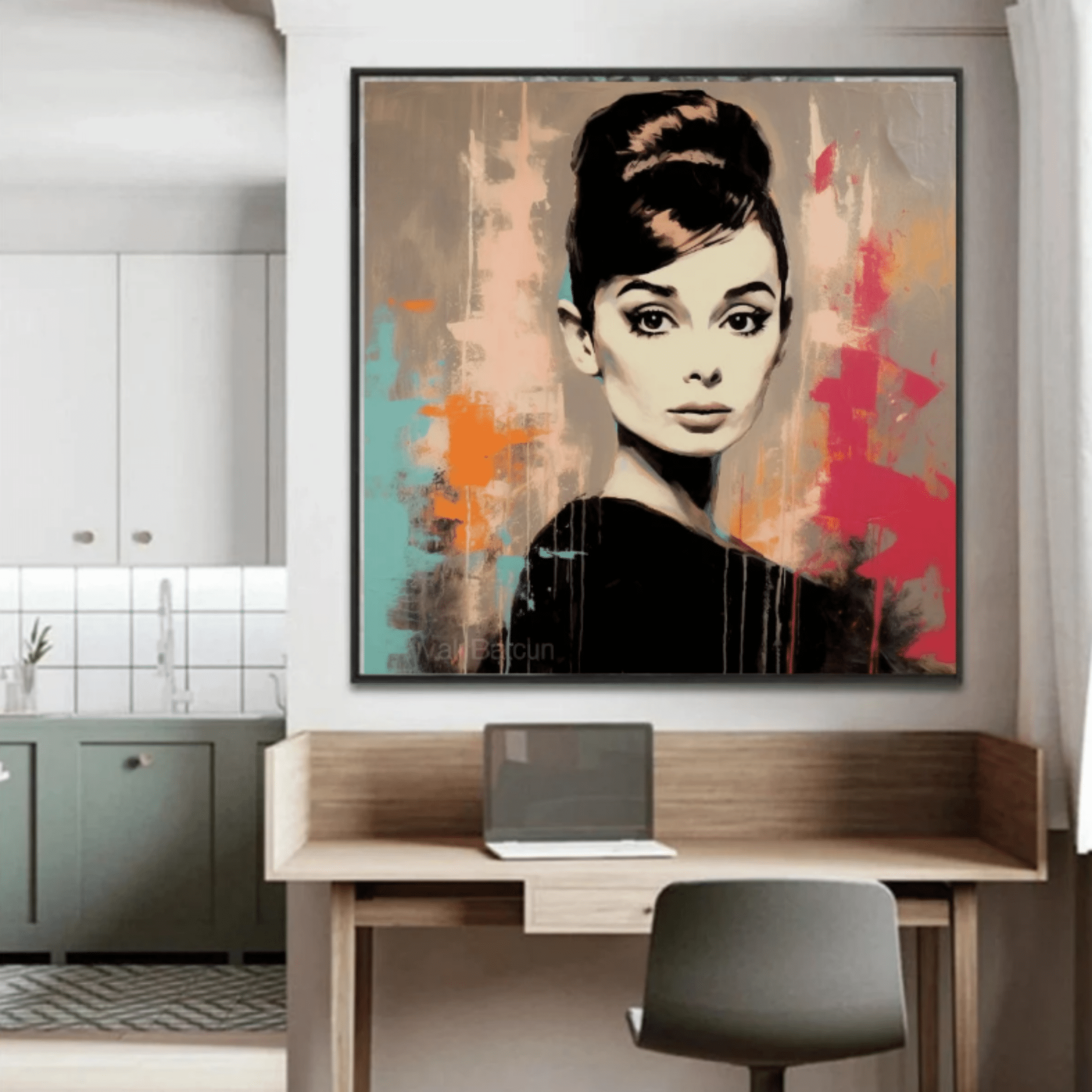 Original Painting : Audrey Hepburn - Wall Art Canvas Acrylic Paintings - Chiara Rossetti