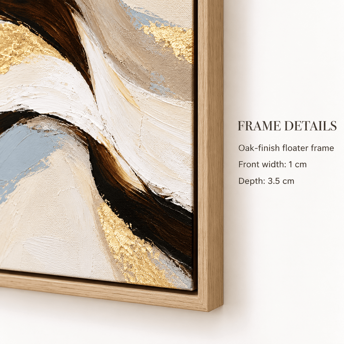 Beige and Brown Wall Art – Silk Ribbon set of 3 by Rossetti Art, framed triptych showcase