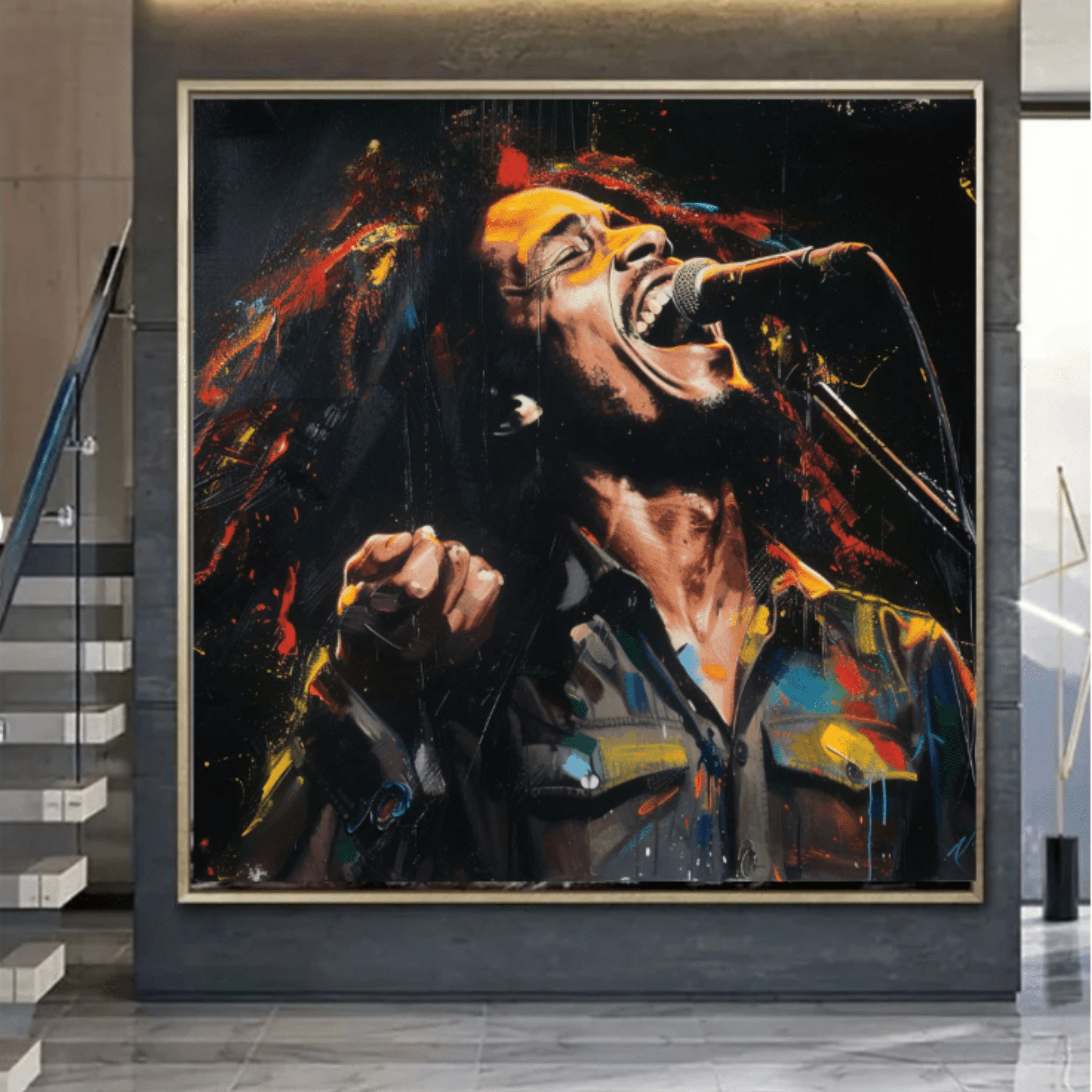 Original Painting : Bob Marley Painting - Bob Marley Canvas - Chiara Rossetti