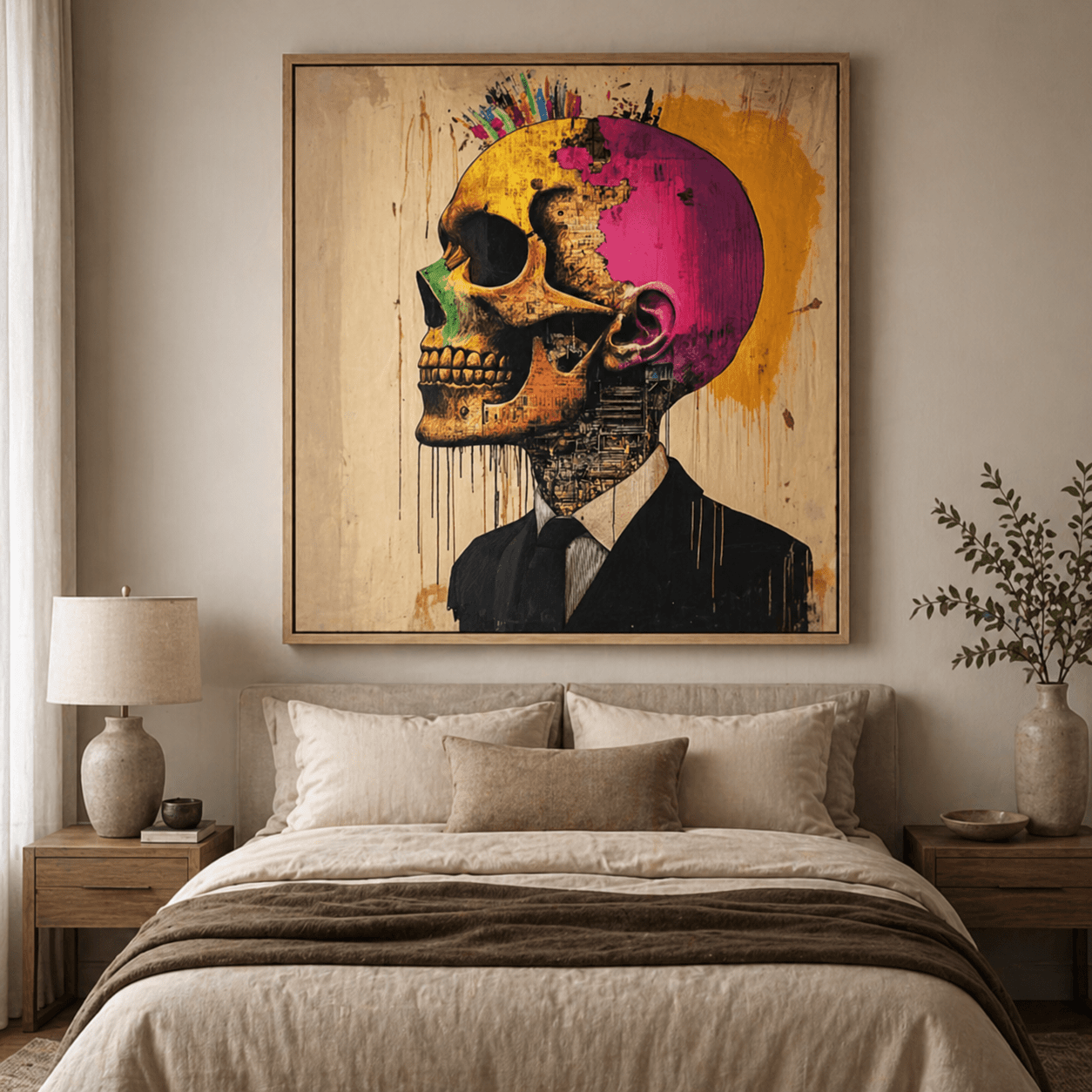 Skull painting on canvas