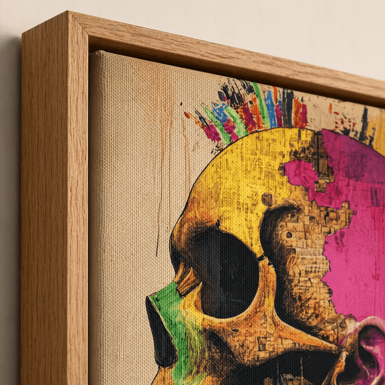 Skull painting on canvas