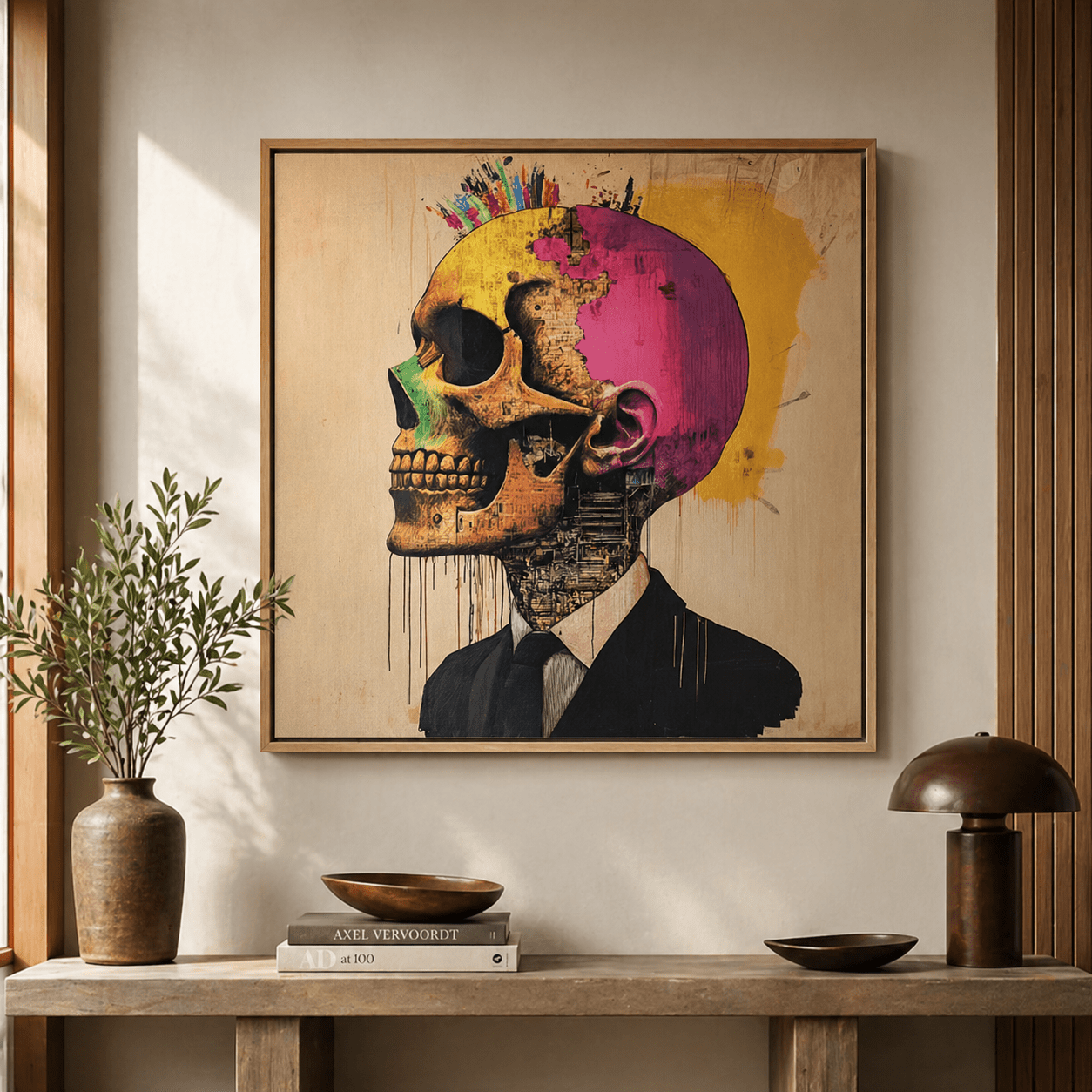 Skull painting on canvas