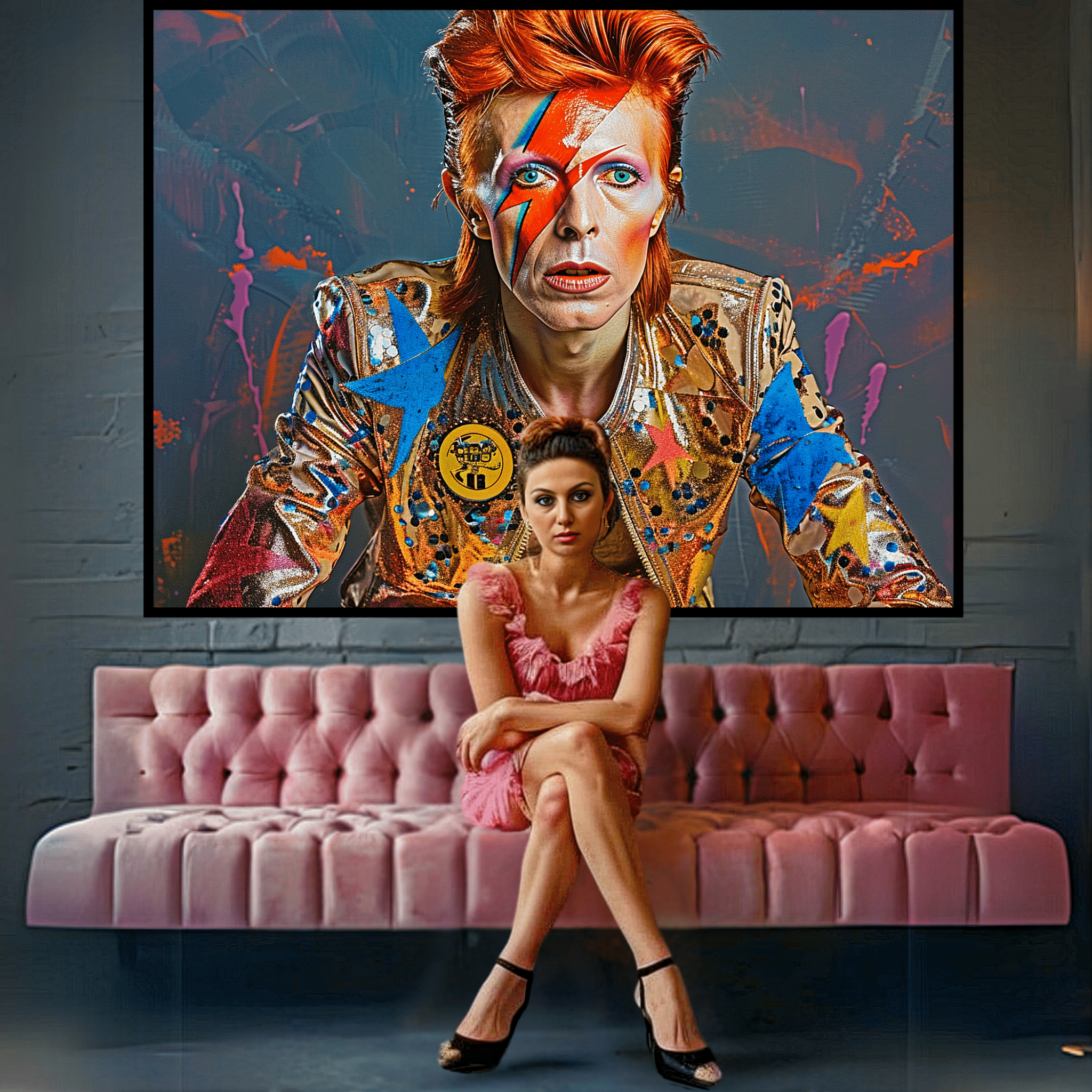 Original Painting : David Bowie Original Painting David Bowie artwork - Chiara Rossetti