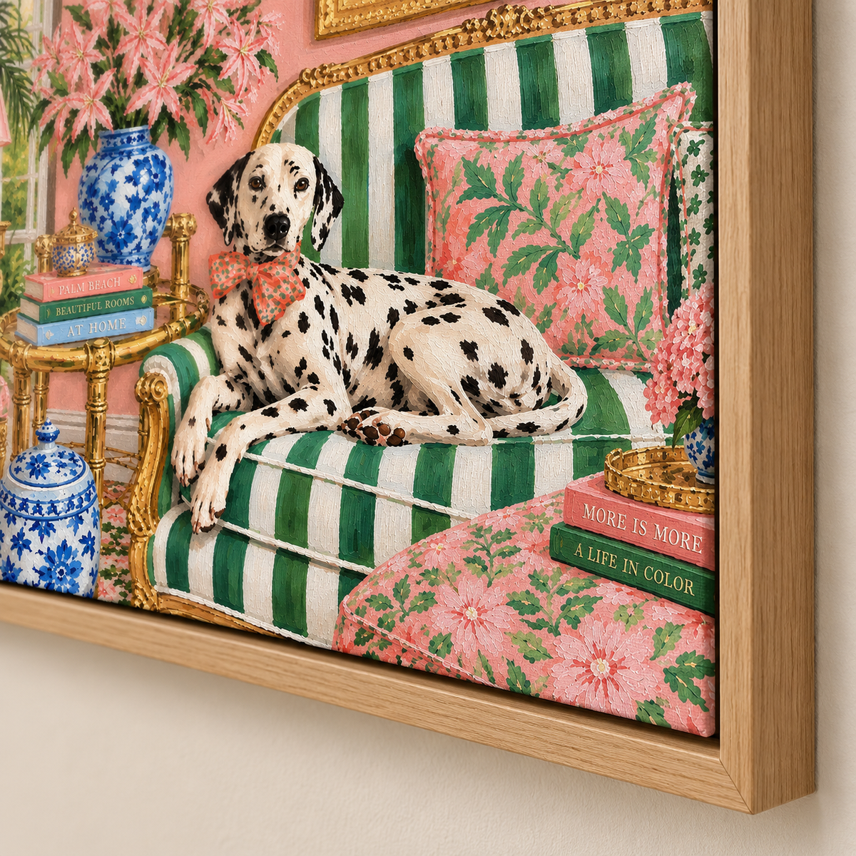 Dog Portrait Painting – Palm Beach Manners by Rossetti Art