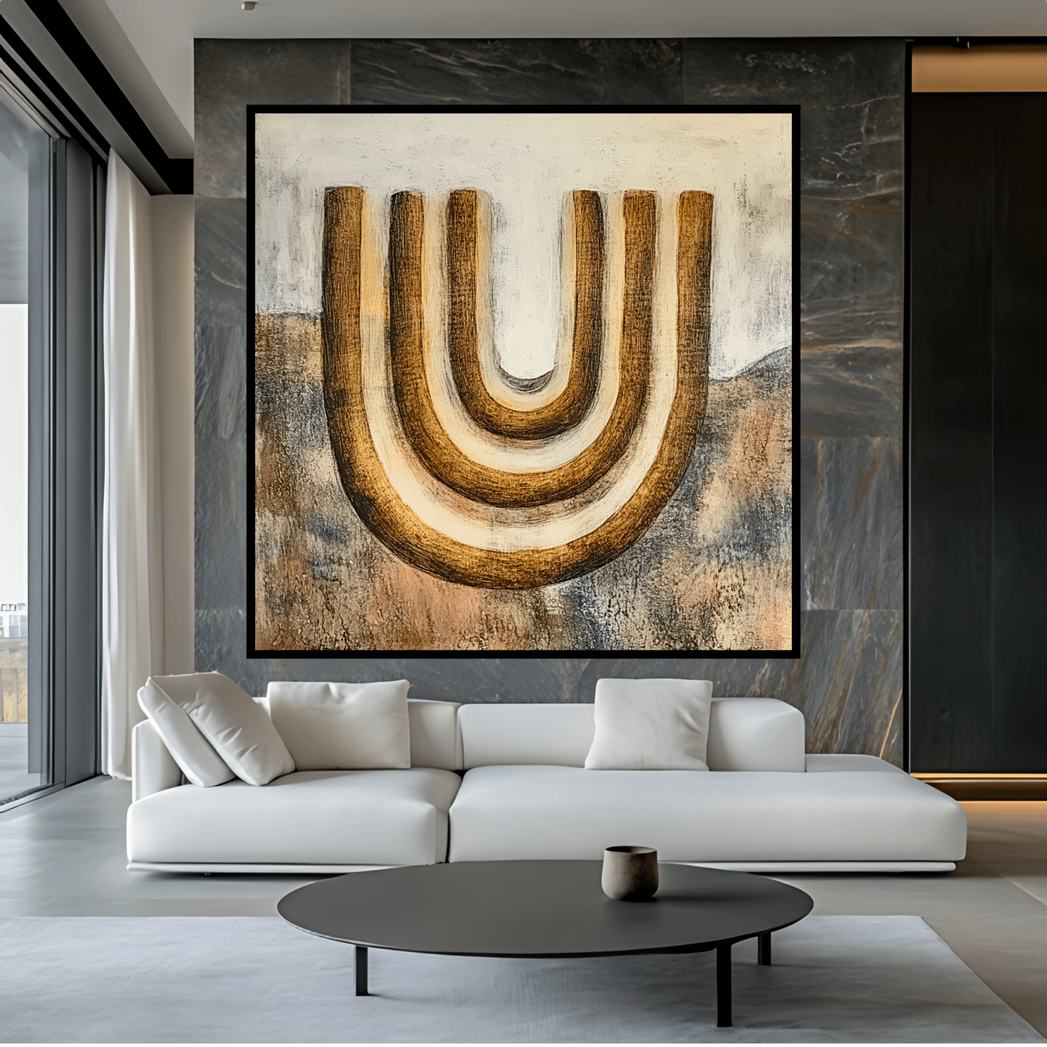 Original Painting : Earthbound Harmony – Textured Abstract Art - Chiara Rossetti