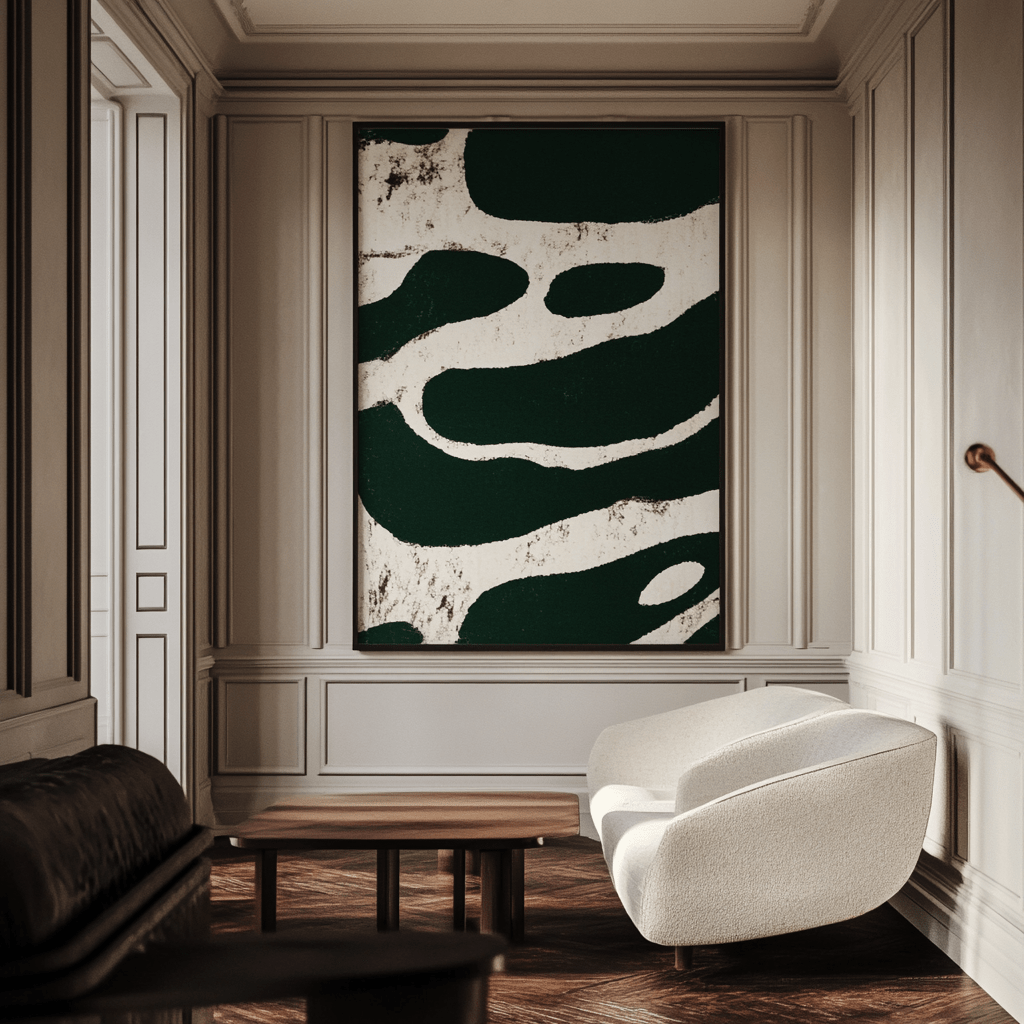 Original Painting : "Emerald Serenity" - Emerald Painting - Chiara Rossetti