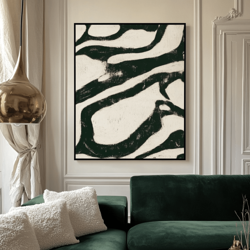 Original Painting : "Emerald Serenity" - Emerald Painting - Chiara Rossetti