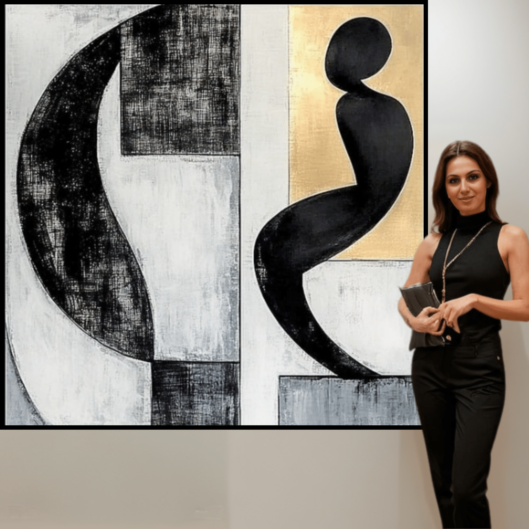 Original Painting : "Ethereal Balance" – Modern Abstract Minimalist Art - Chiara Rossetti