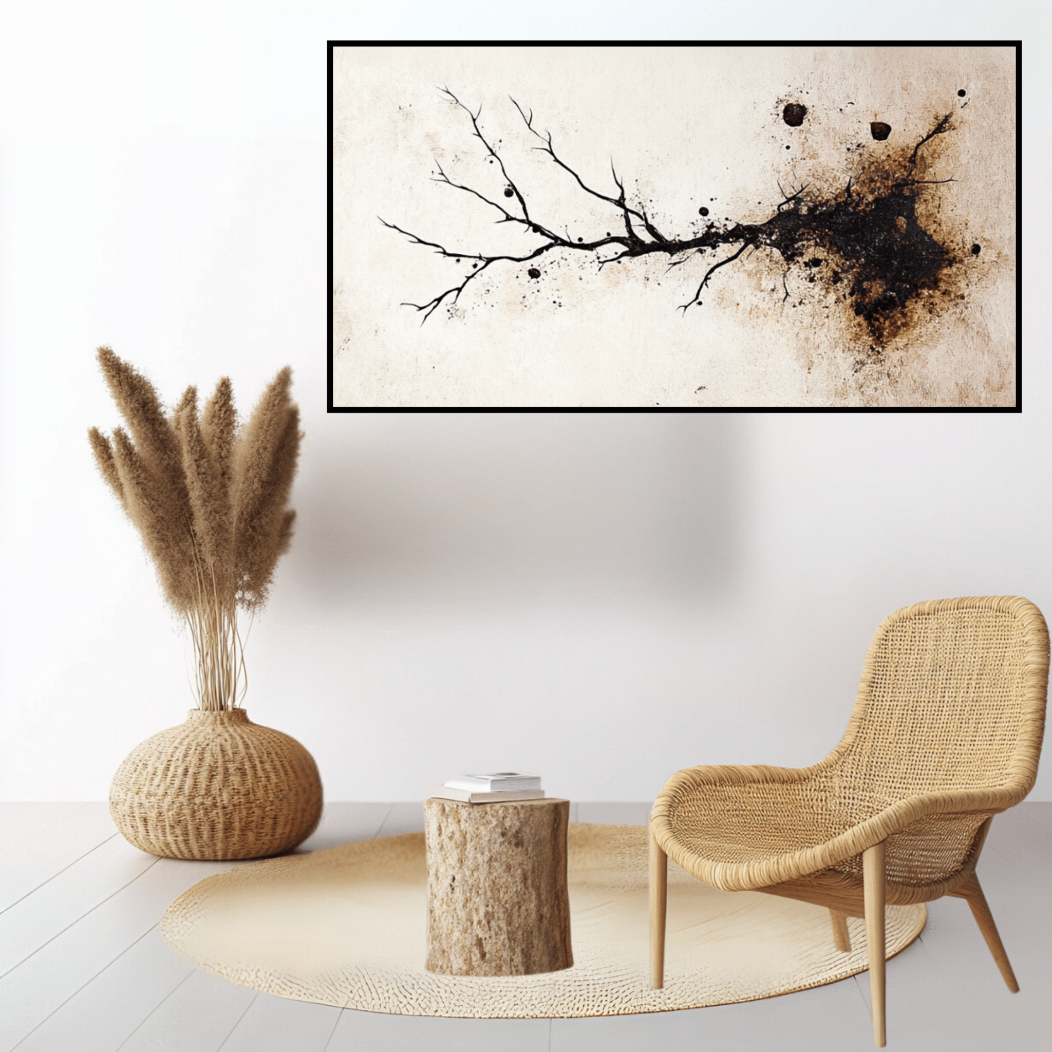 Original Painting : "Fractured Growth" – Tree Painting Canvas - Chiara Rossetti
