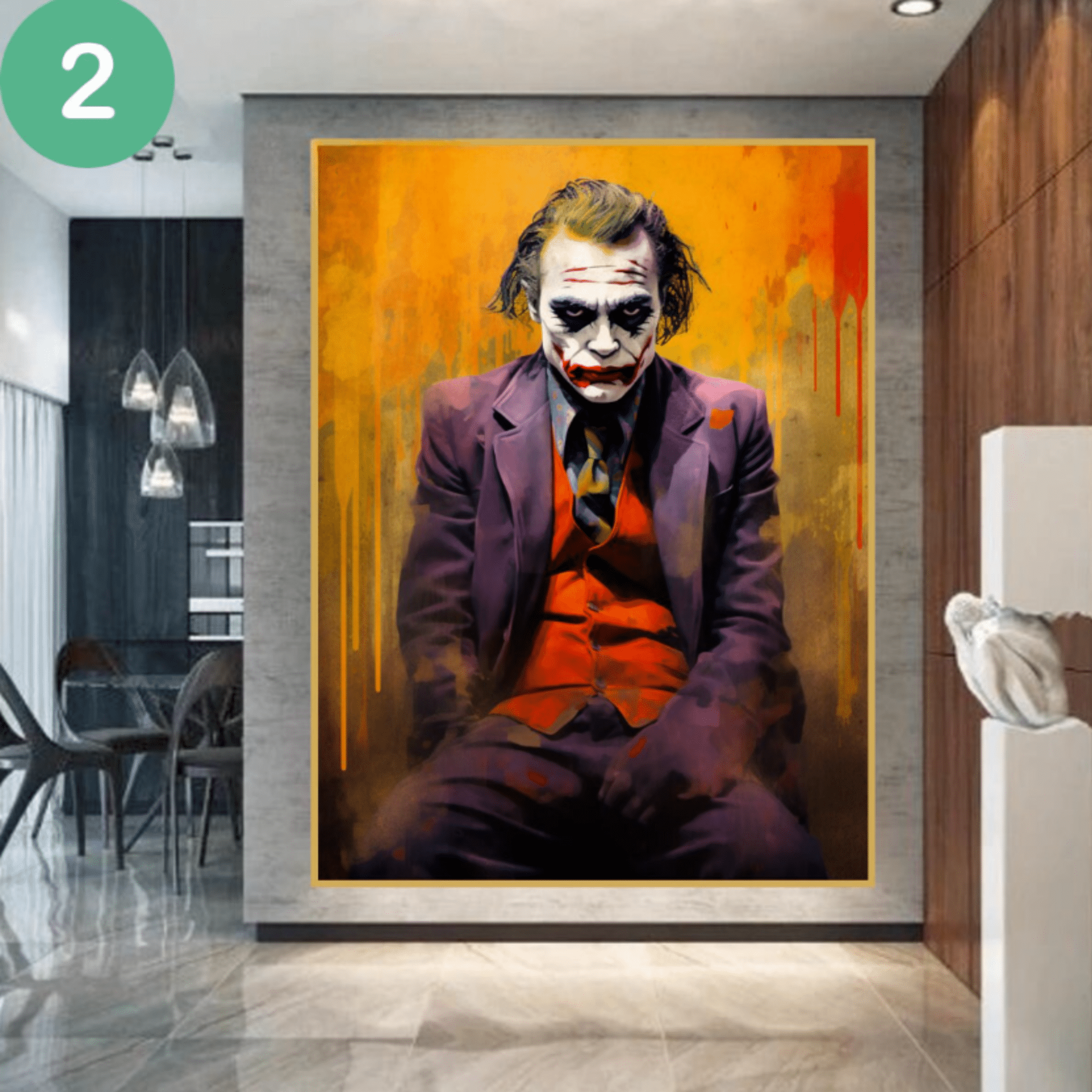 Original Painting : Joker Wall Art Original Painting - Chiara Rossetti