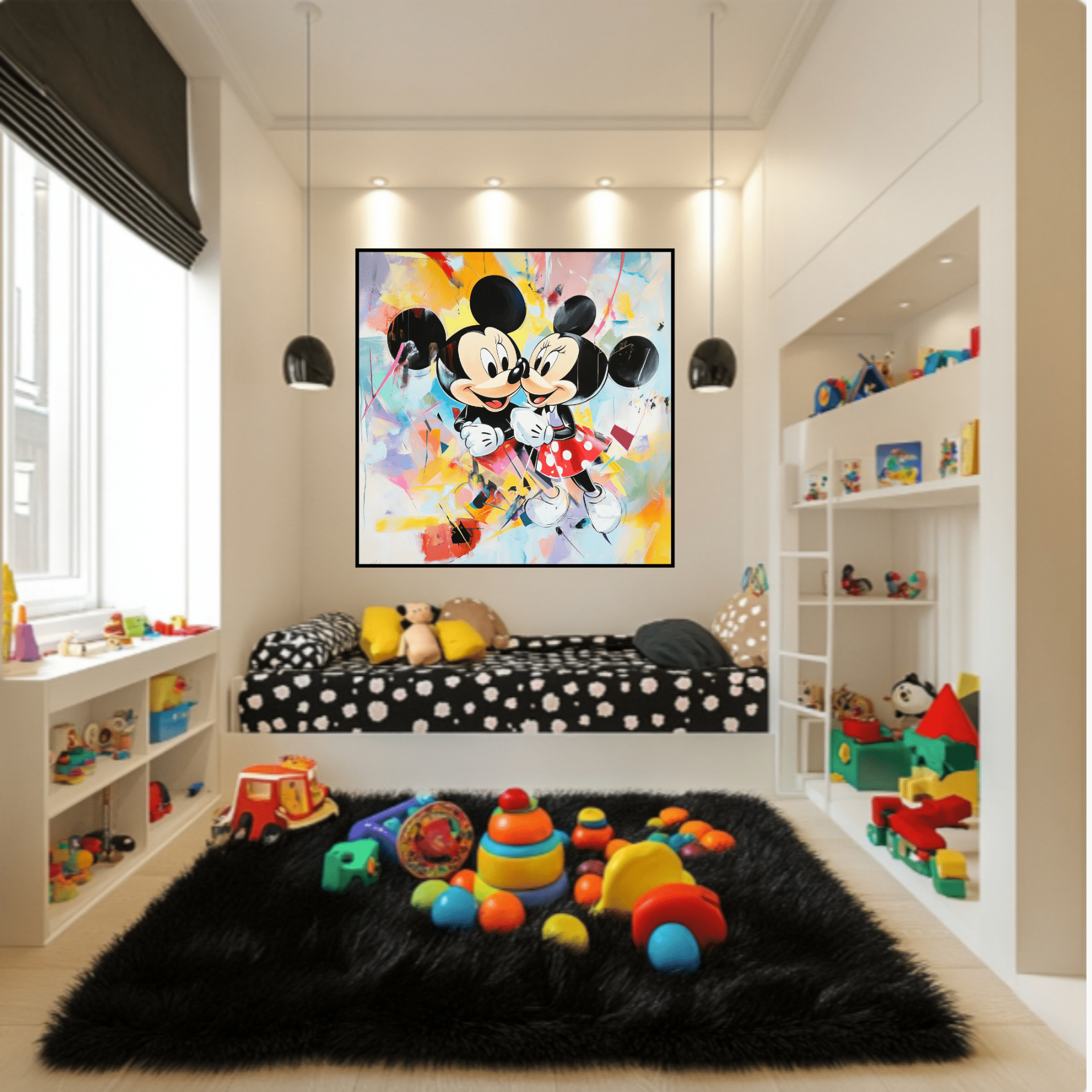 Original Painting : Mickey and Minnie Mouse Painting - Chiara Rossetti