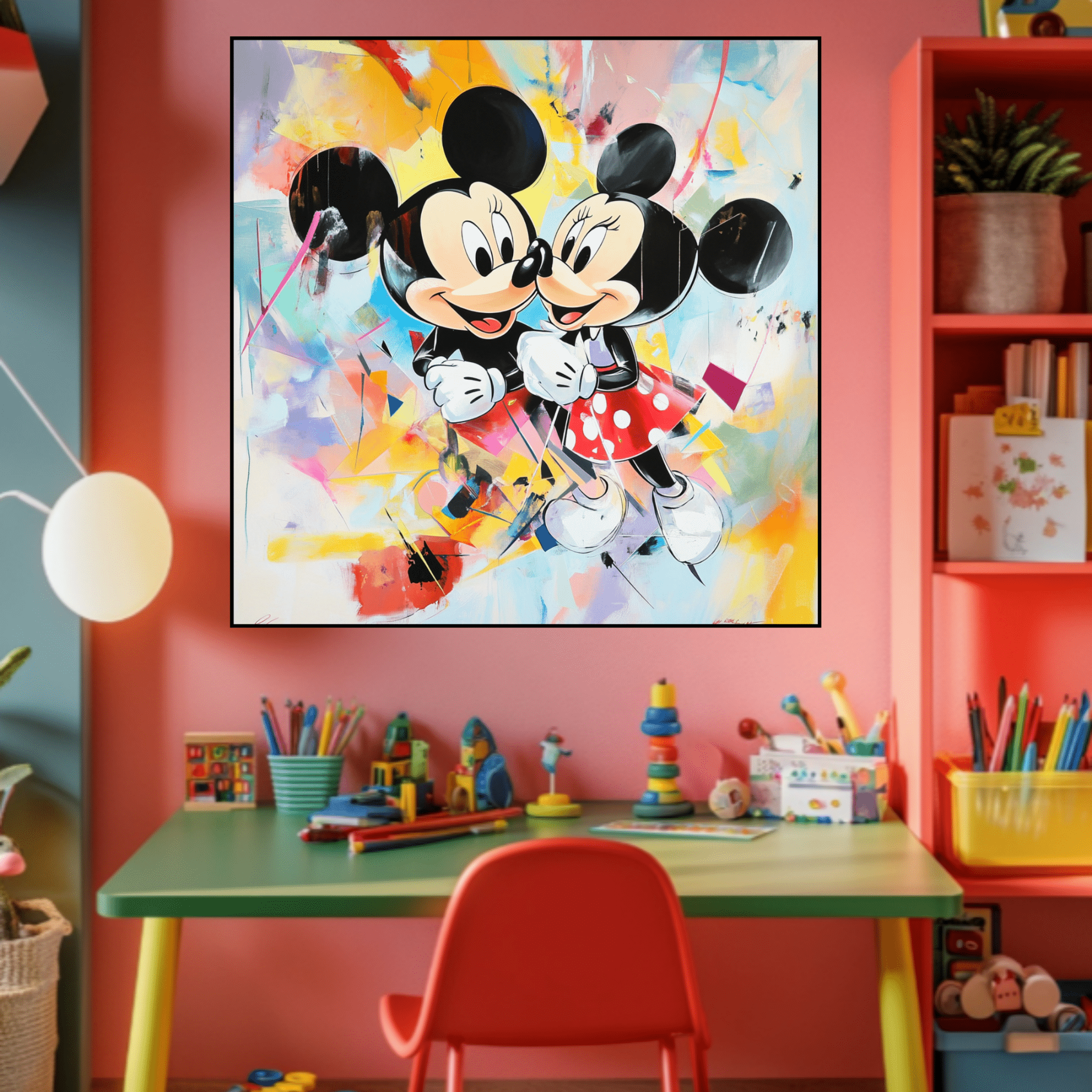 Original Painting : Mickey and Minnie Mouse Painting - Chiara Rossetti