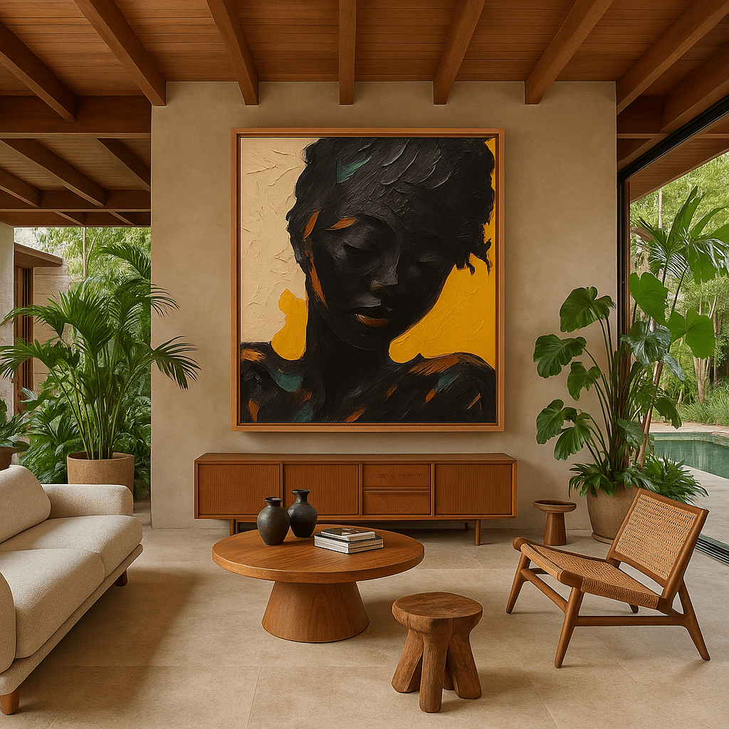 Figurative Abstract Painting on Canvas : Nocturne in Hue