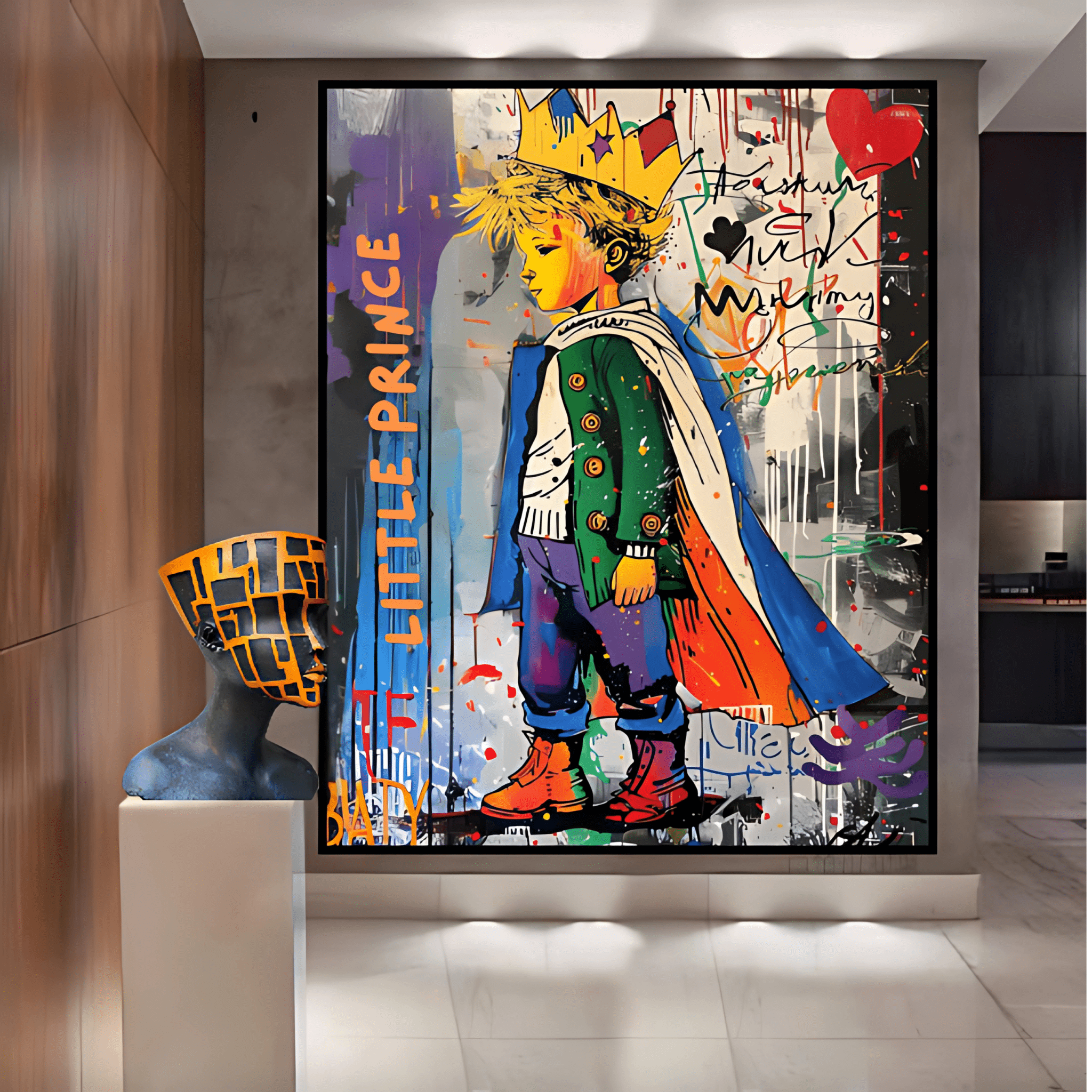 Original Painting : The Little Prince Acrylic Painting – Modern Graffiti Wall Art - Chiara Rossetti