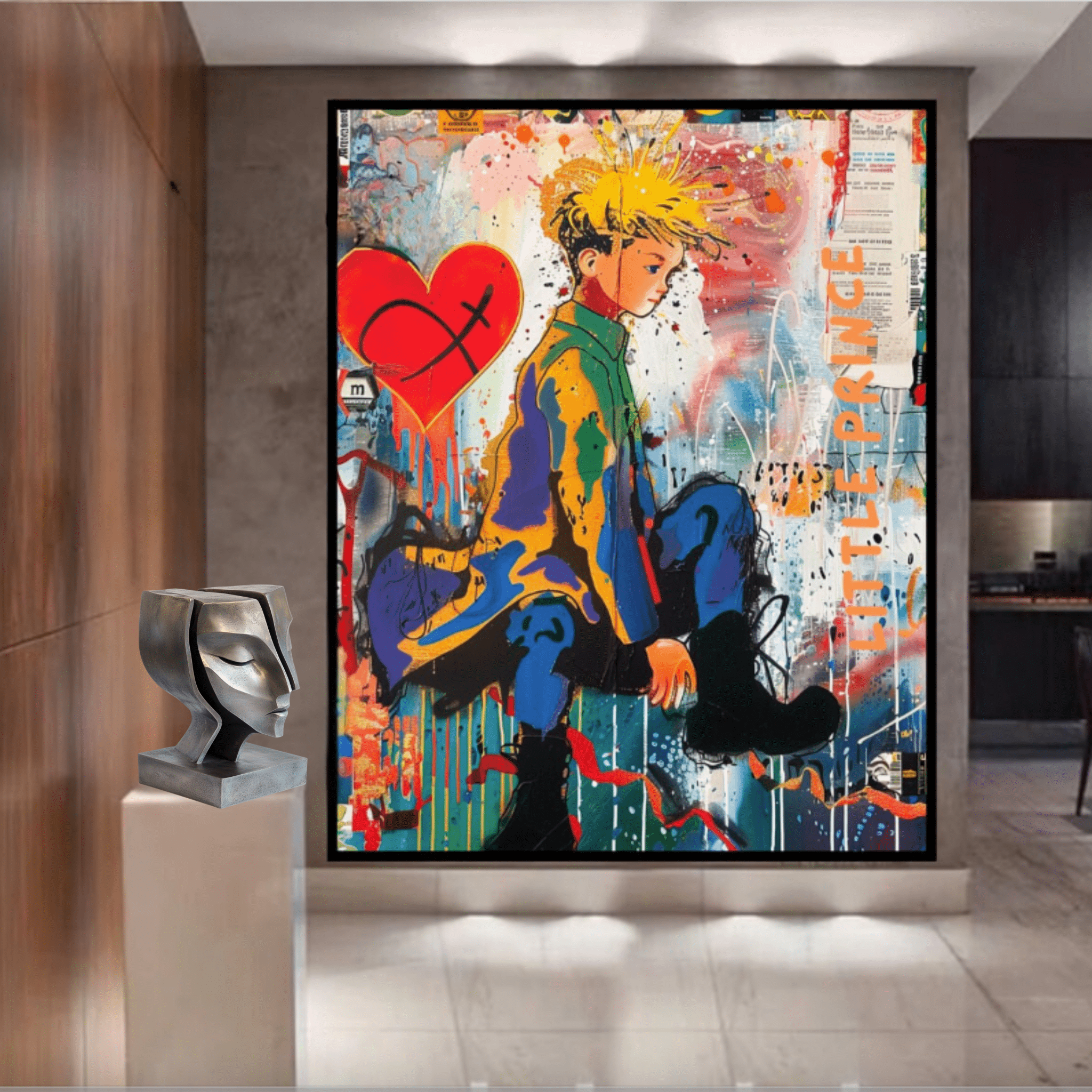 Original Painting : The Little Prince Acrylic Painting – Modern Graffiti Wall Art - Chiara Rossetti